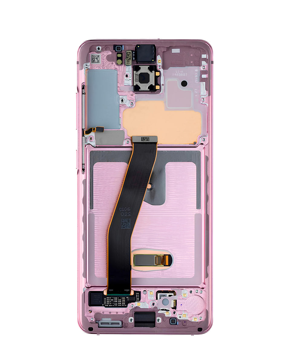 OLED Assembly with Frame for Galaxy S20 (G980 / G981) (Not Compatible with Verizon) (Cloud Pink) (Service Pack)