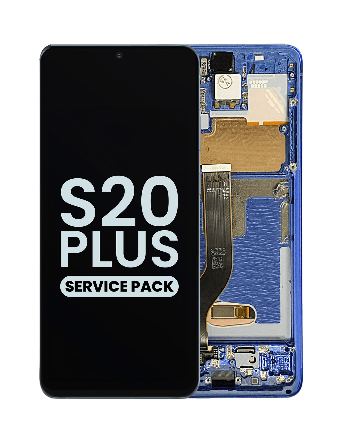 OLED Assembly with Frame for Galaxy S20 Plus (G985 / G986) (Aura Blue) (Service Pack)