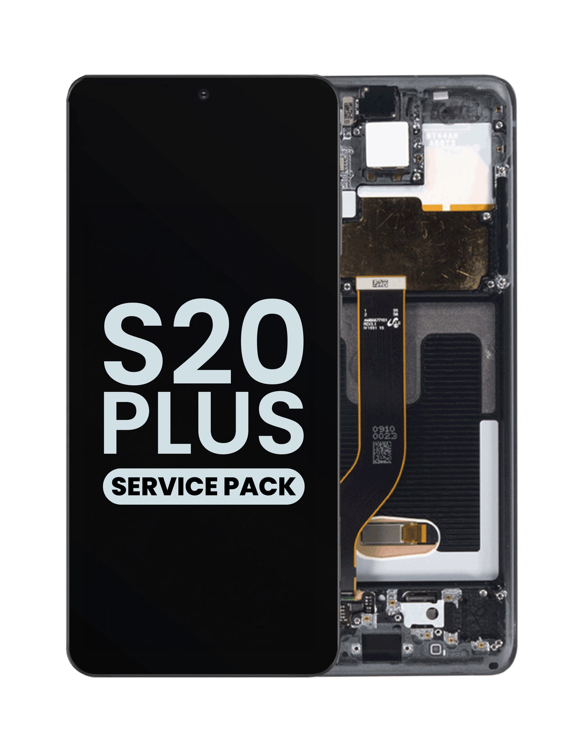 OLED Assembly with Frame for Galaxy S20 Plus (G985 / G986) (Cosmic Black) (Service Pack)