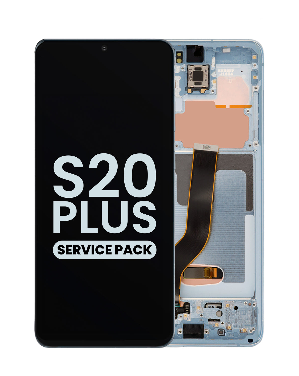 OLED Assembly with Frame for Galaxy S20 Plus (G985 / G986) (Cloud Blue) (Service Pack)