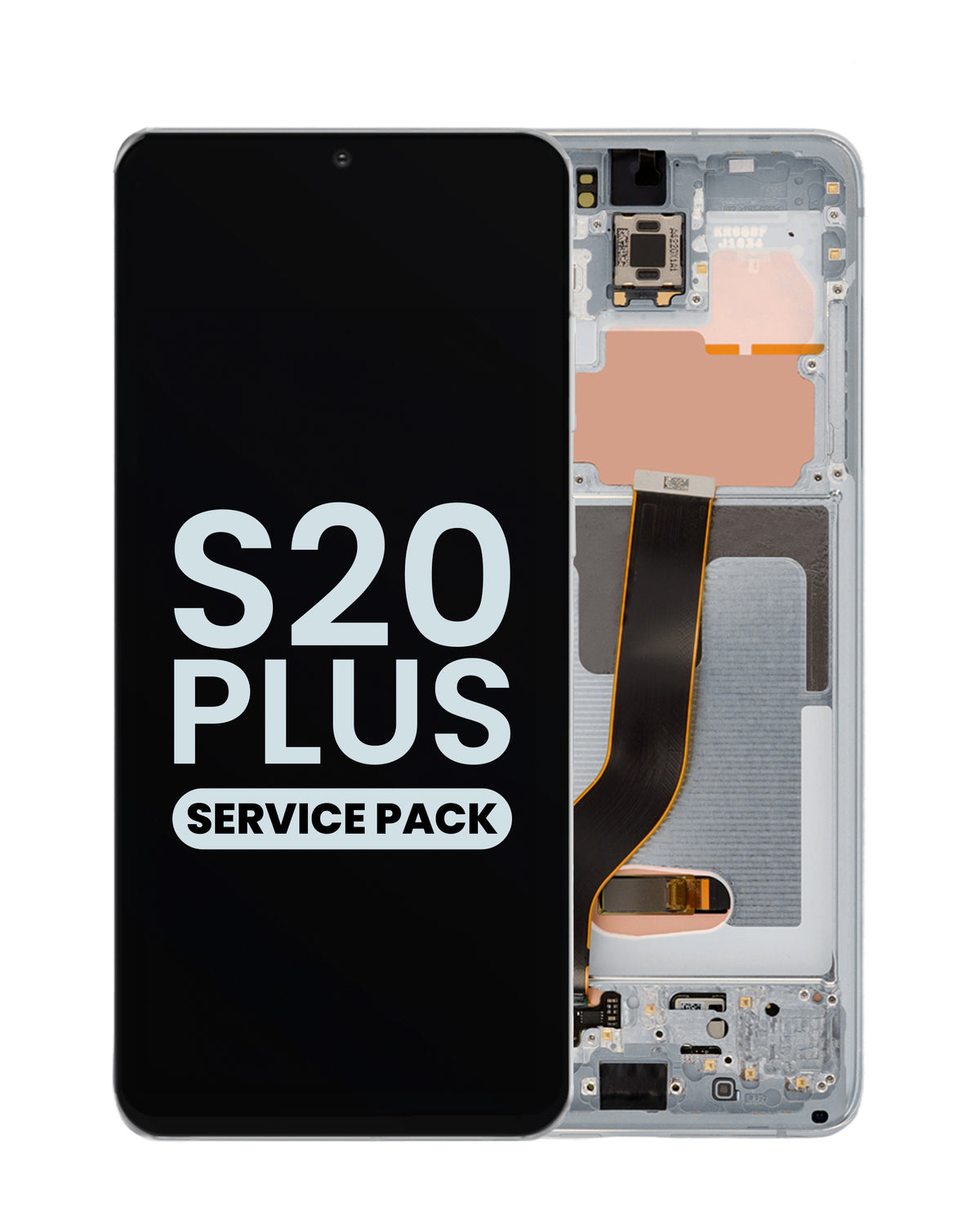 OLED Assembly with Frame for Galaxy S20 Plus (G985 / G986) (Cloud White) (Service Pack)
