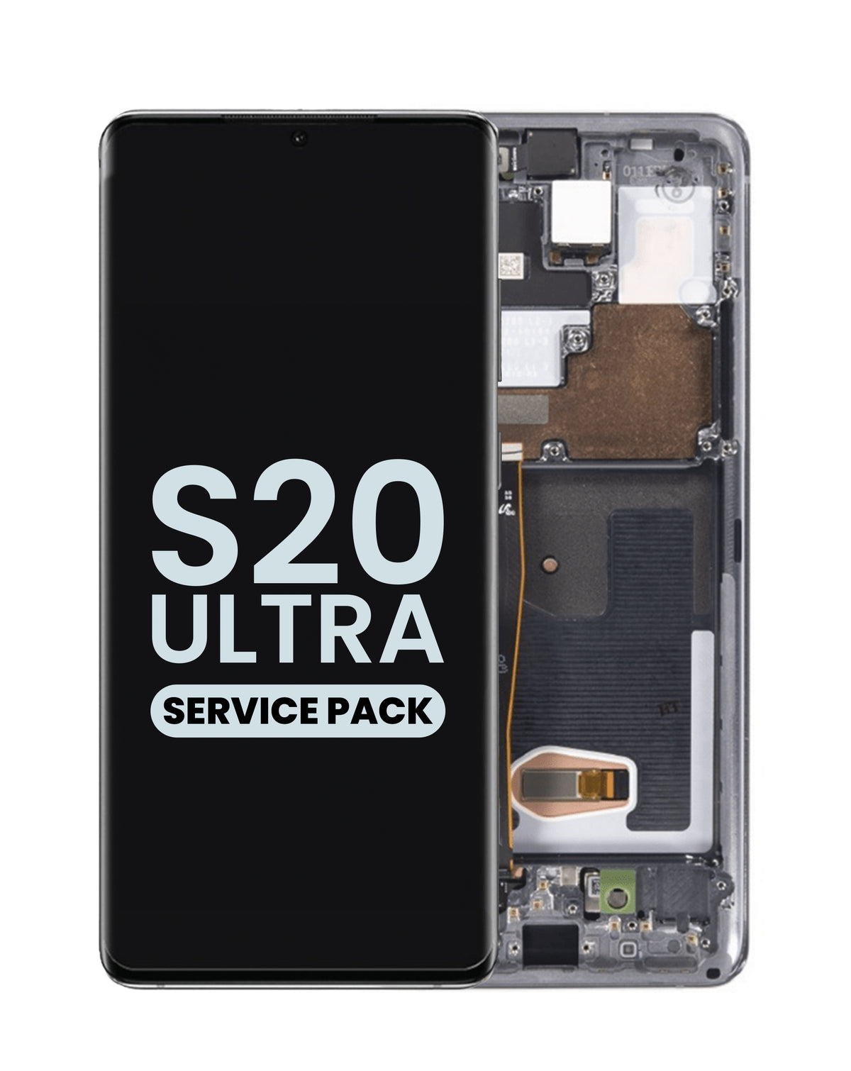 OLED Assembly with Frame for Galaxy S20 Ultra (G988) (Cosmic Gray) (Service Pack)