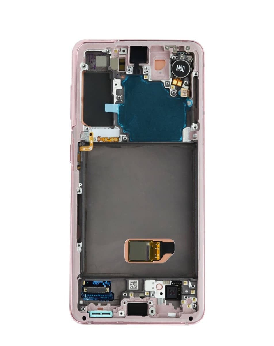 OLED Assembly with Frame for Galaxy S21 (G991) (Phantom Pink) (Service Pack)