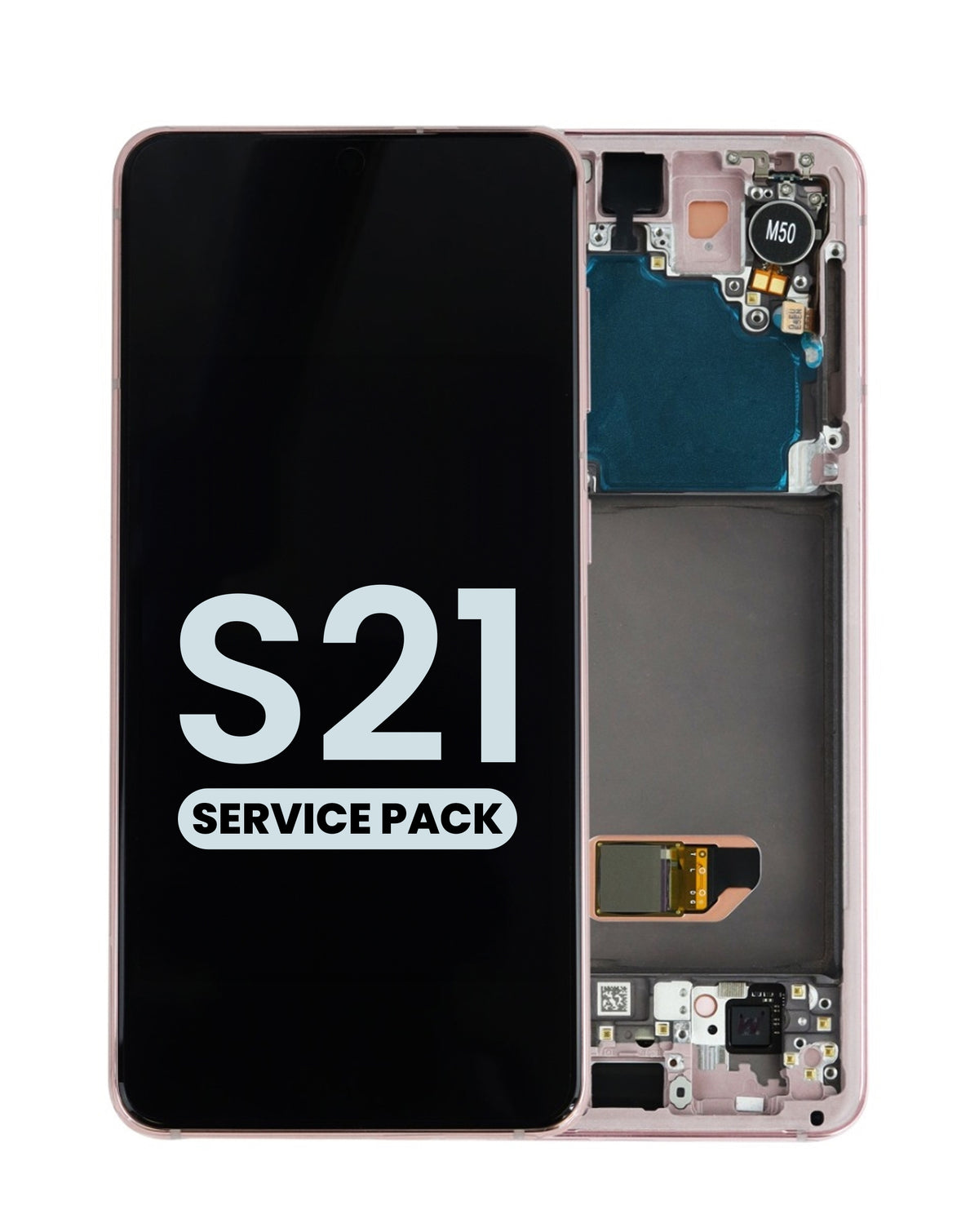 OLED Assembly with Frame for Galaxy S21 (G991) (Phantom Pink) (Service Pack)