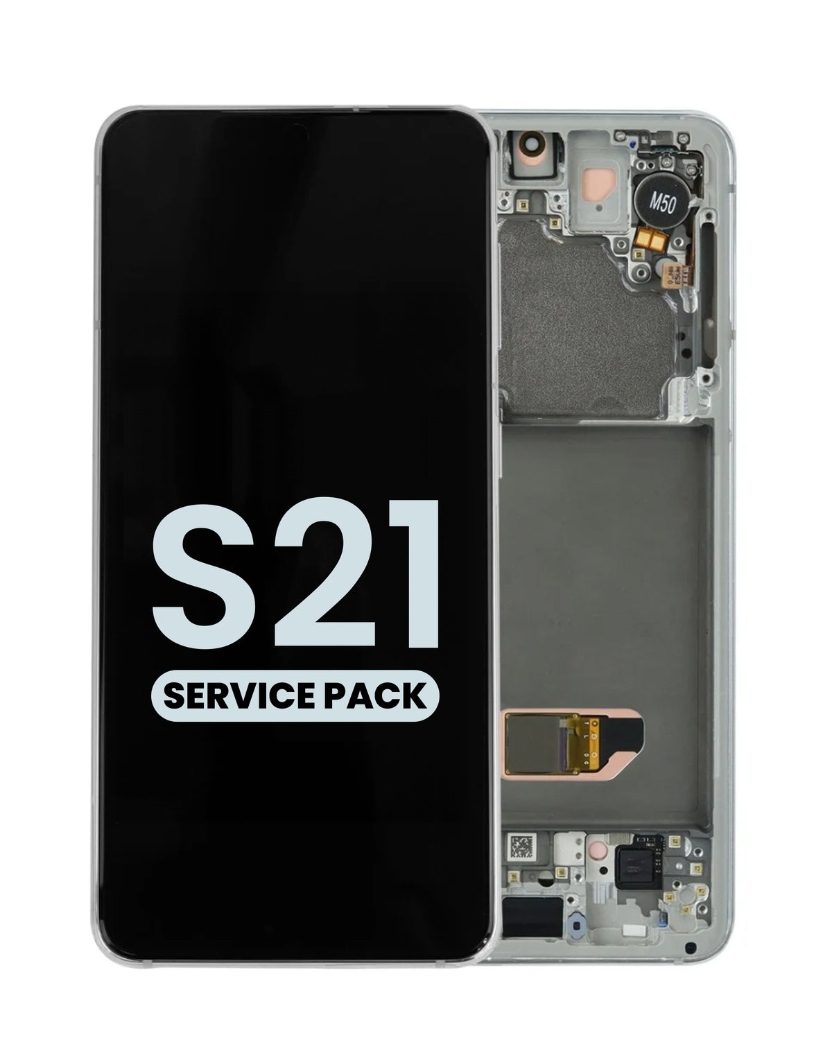 OLED Assembly with Frame for Galaxy S21 (G991) (Phantom Gray) (Service Pack)
