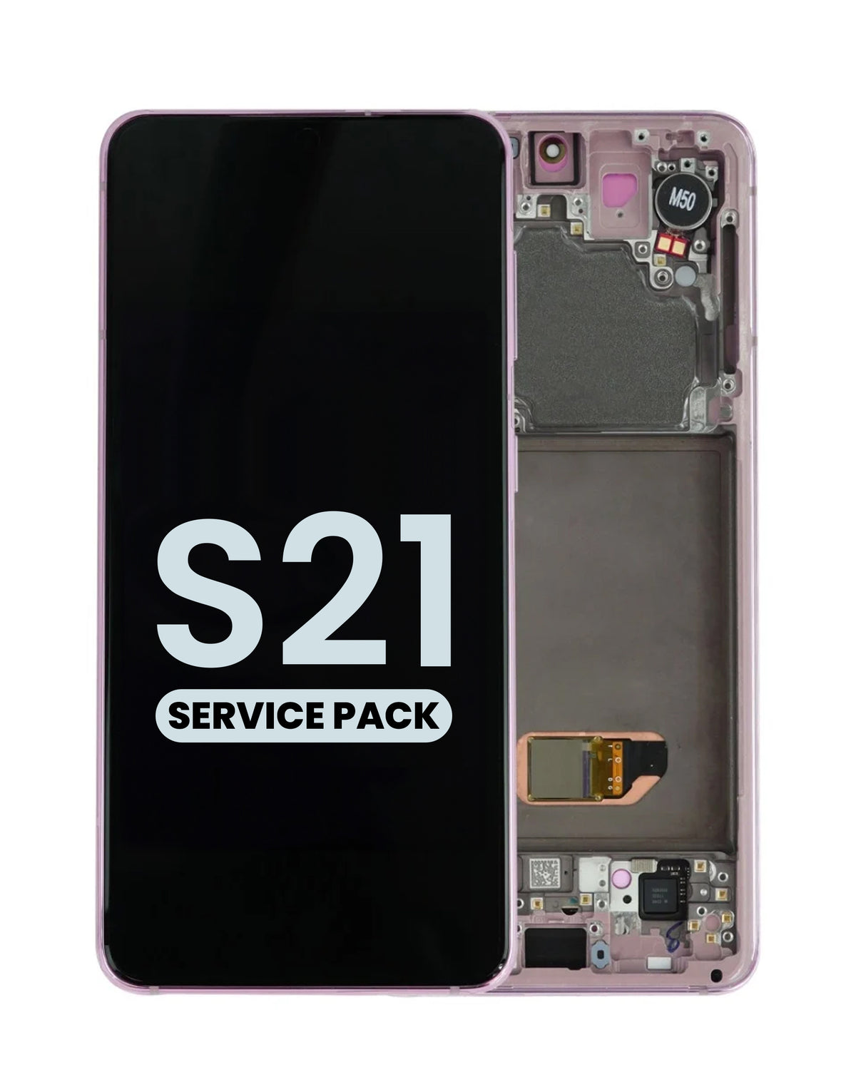 OLED Assembly with Frame for Galaxy S21 (G991) (Phantom Violet) (Service Pack)