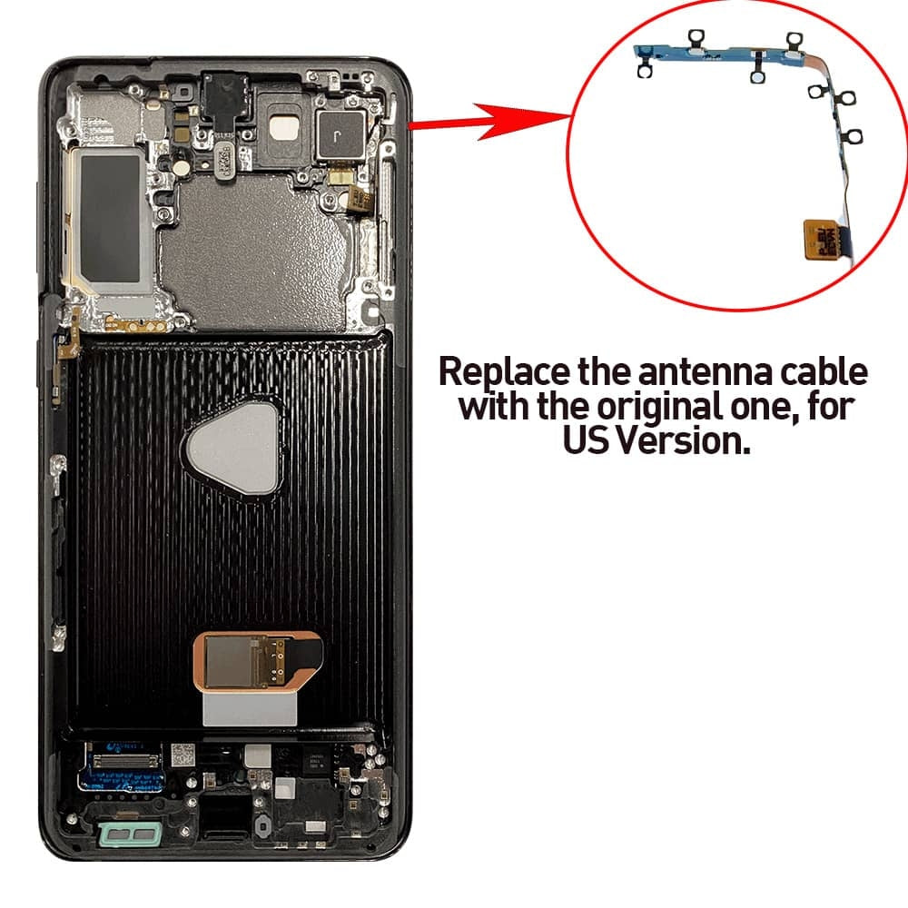 OLED Assembly with Frame for Galaxy S21 Plus (G996) (Phantom Black) (Service Pack)