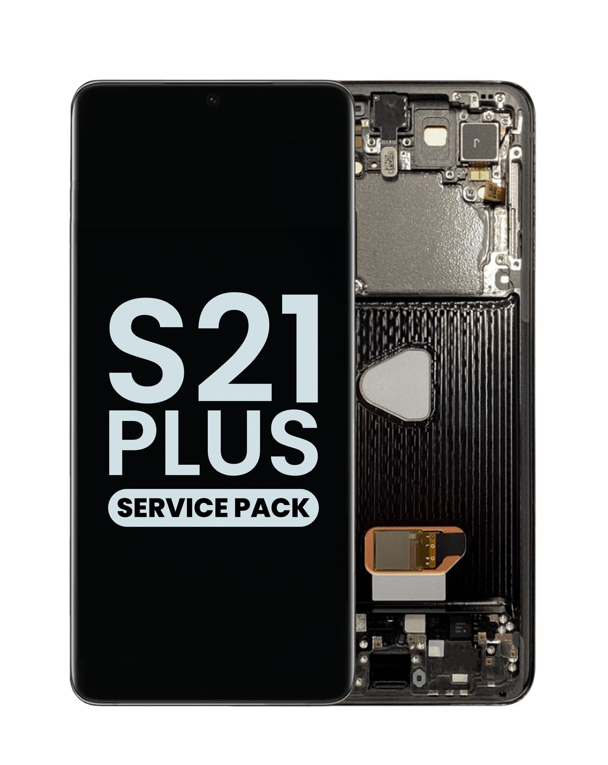 OLED Assembly with Frame for Galaxy S21 Plus (G996) (Phantom Black) (Service Pack)