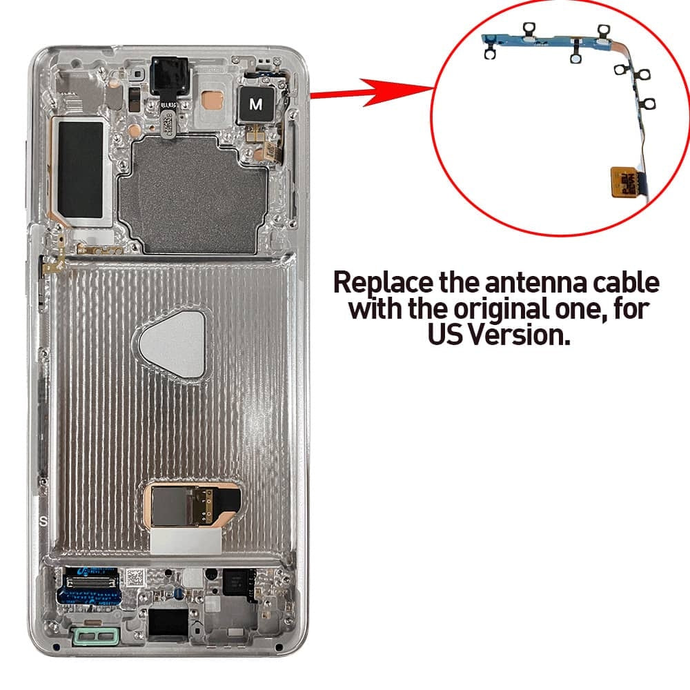 OLED Assembly with Frame for Galaxy S21 Plus (G996) (Phantom Silver) (Service Pack)
