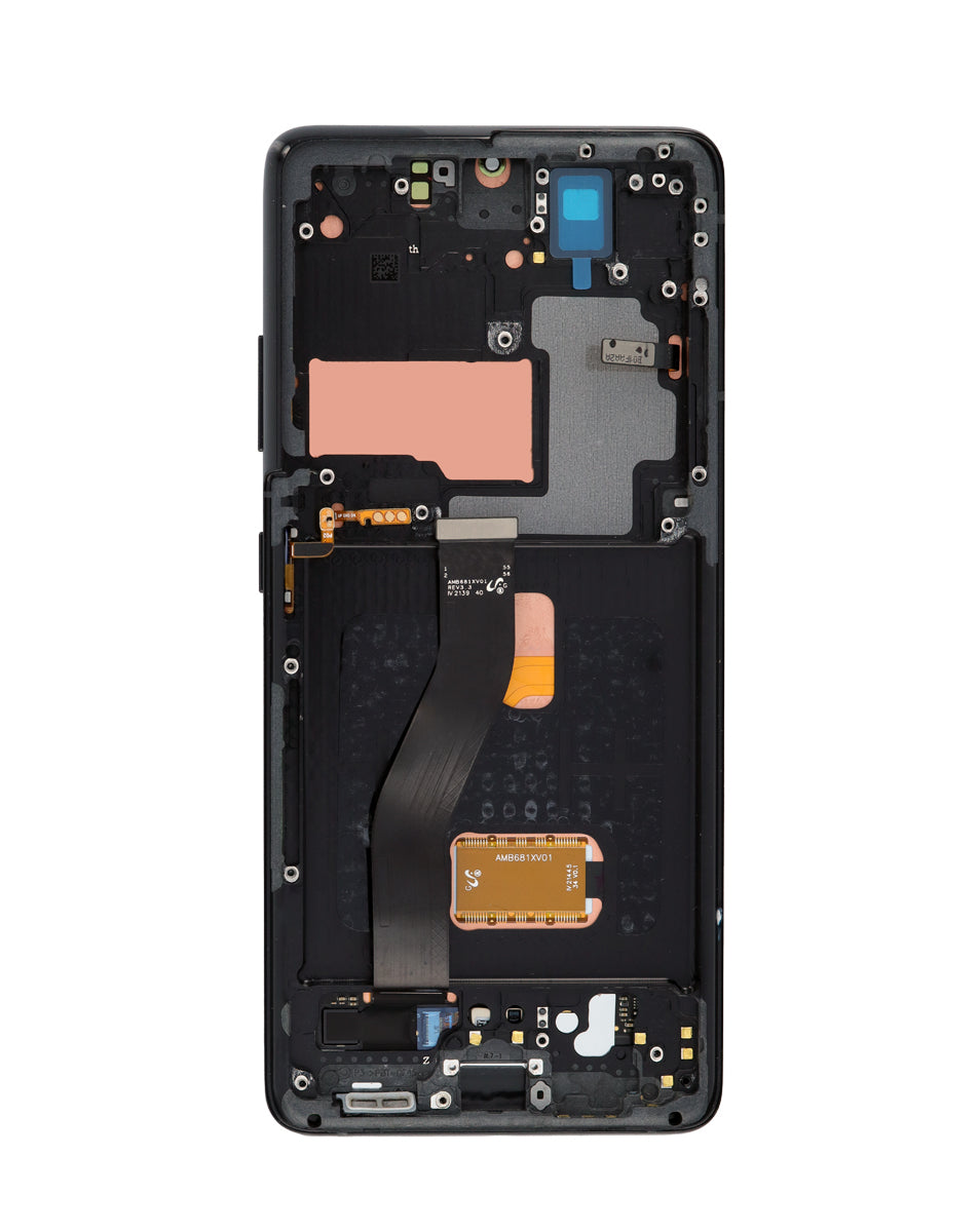 OLED Assembly with Frame for Galaxy S21 Ultra (G998) (Phantom Black) (Premium)