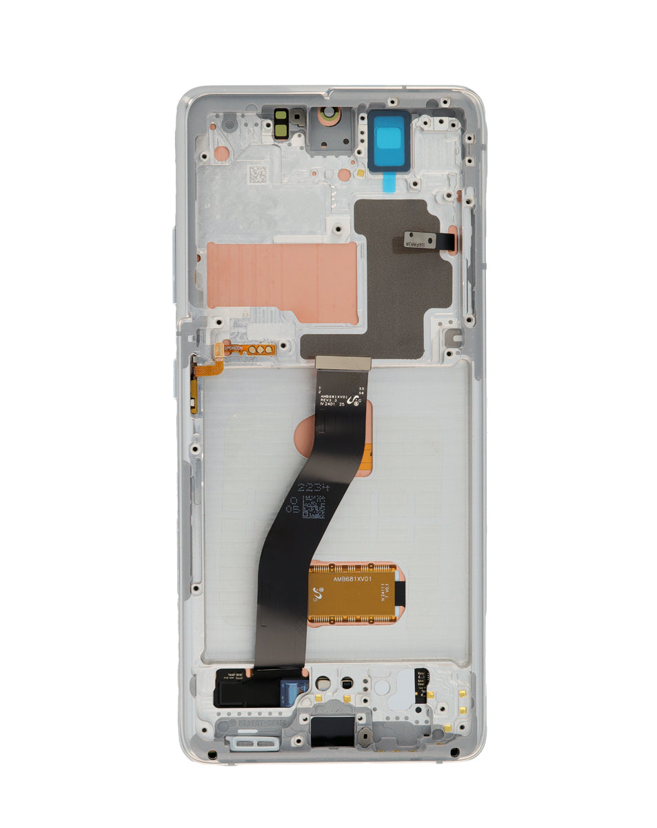 OLED Assembly with Frame for Galaxy S21 Ultra (G998) (Phantom Silver) (Premium)