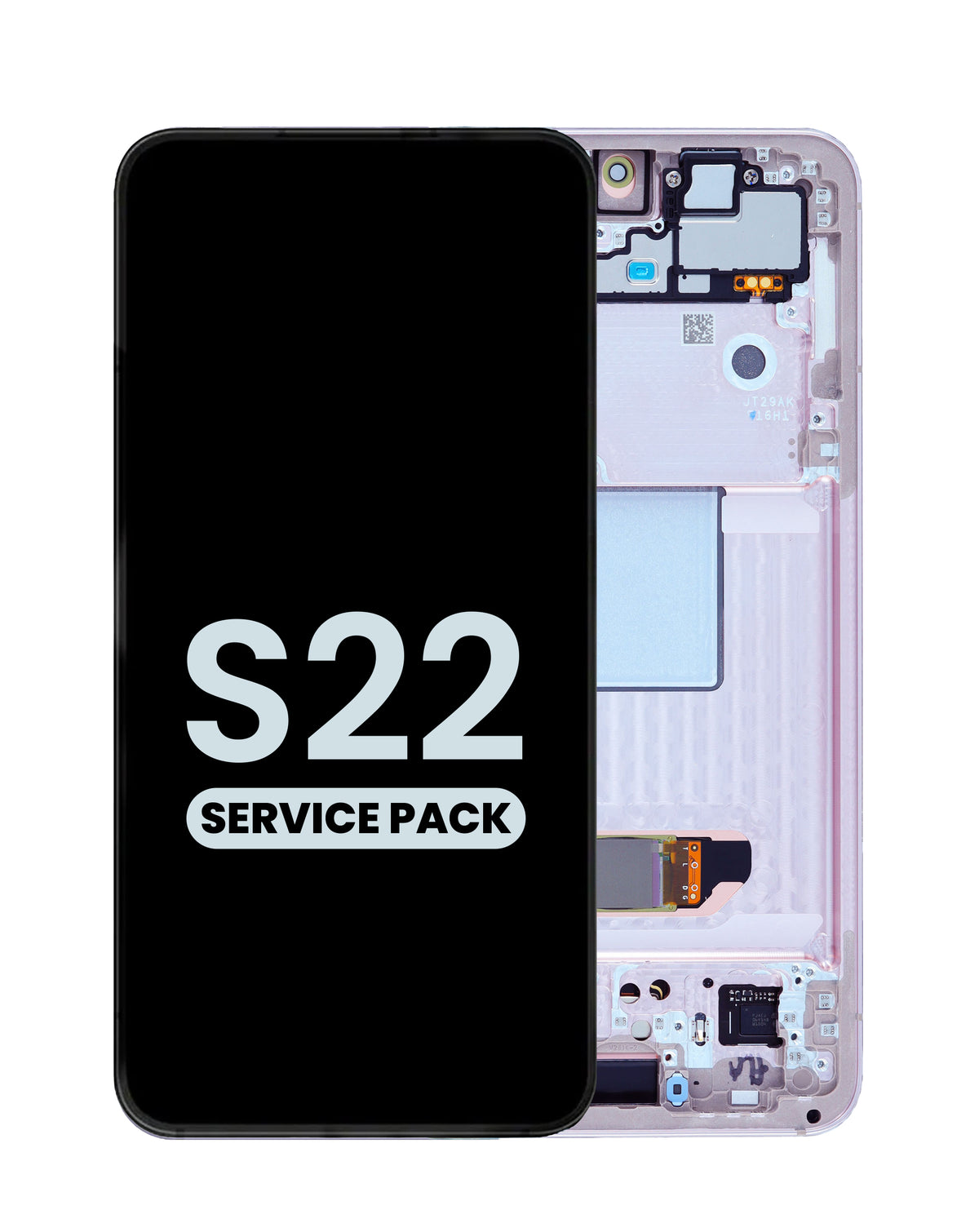 OLED Assembly with Frame for Galaxy S22 (S901) (Pink Gold) (Service Pack)