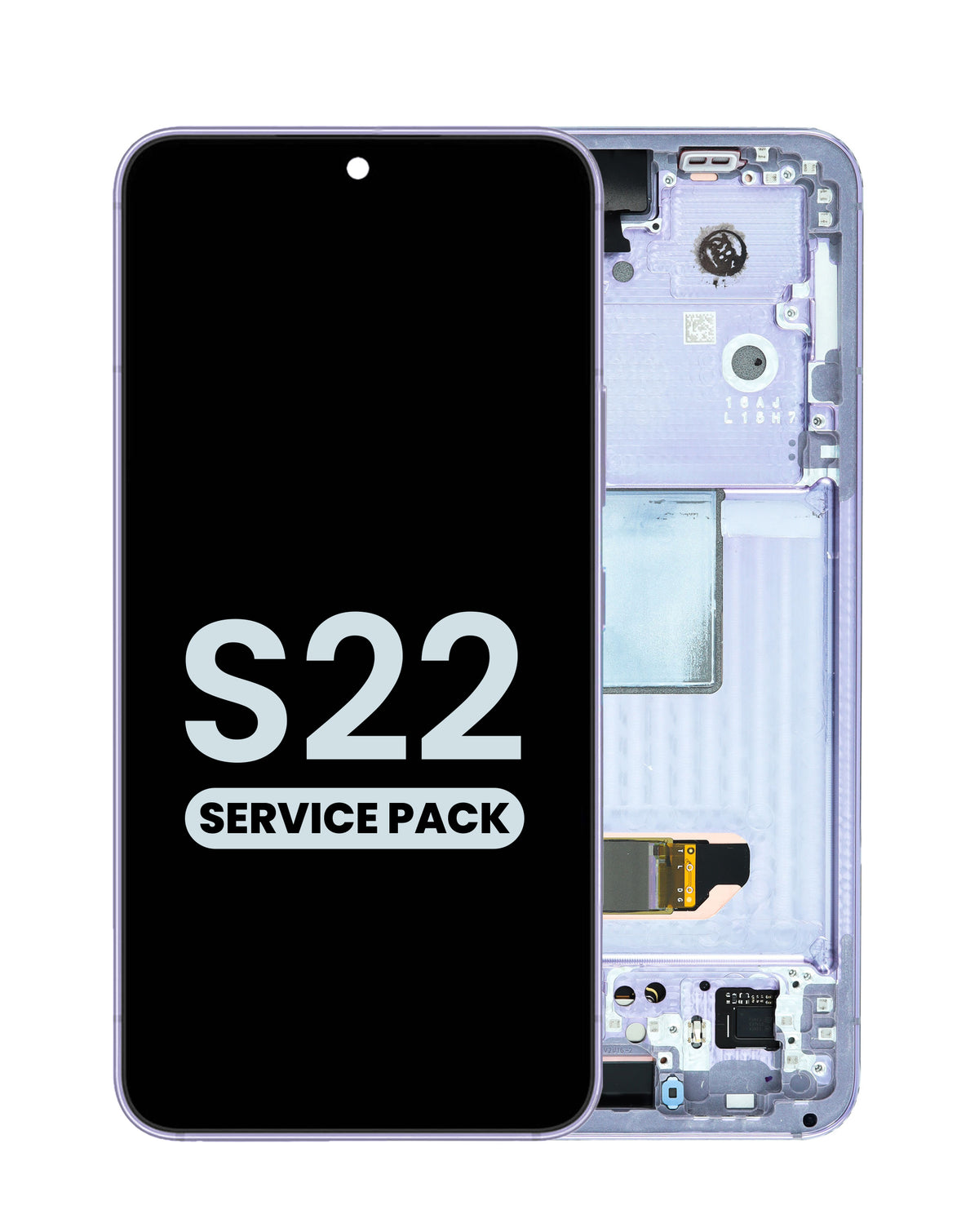 OLED Assembly with Frame for Galaxy S22 (S901) (Violet) (Service Pack)