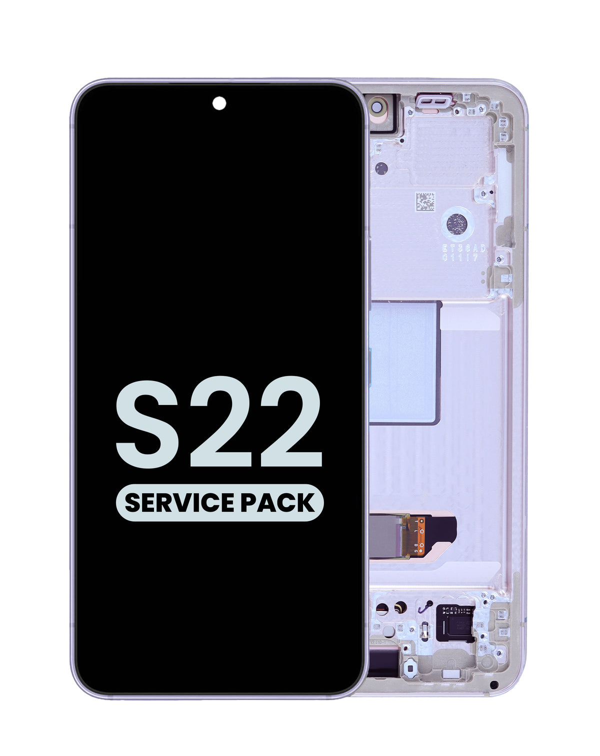 OLED Assembly with Frame for Galaxy S22 (S901) (Violet) (Service Pack)