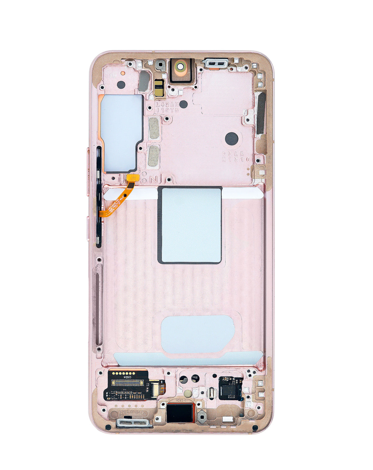 OLED Assembly with Frame for Galaxy S22 (S901) (Pink Gold) (Aftermarket Plus Soft)