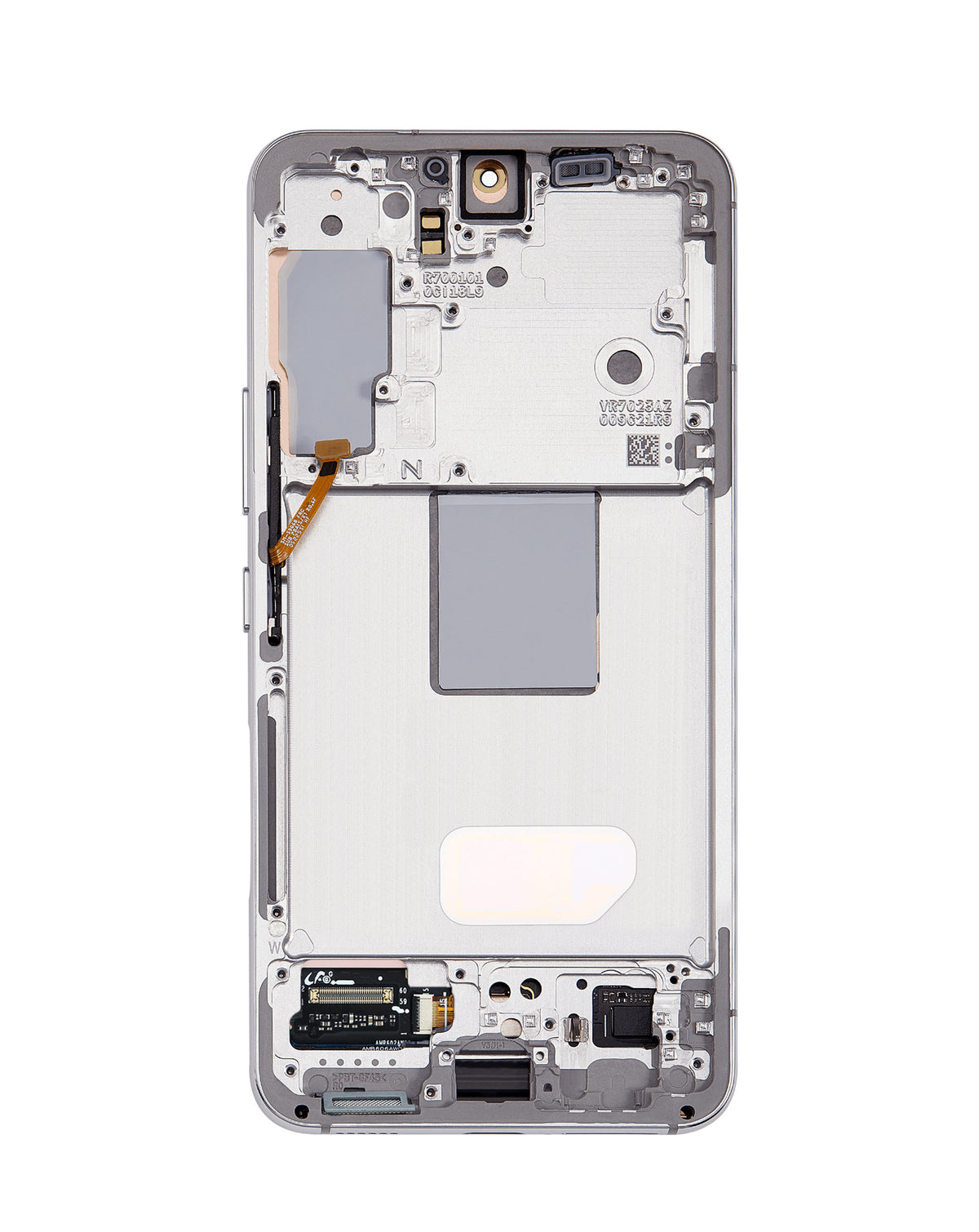 OLED Assembly with Frame for Galaxy S22 (S901) (White) (Aftermarket Plus Soft)
