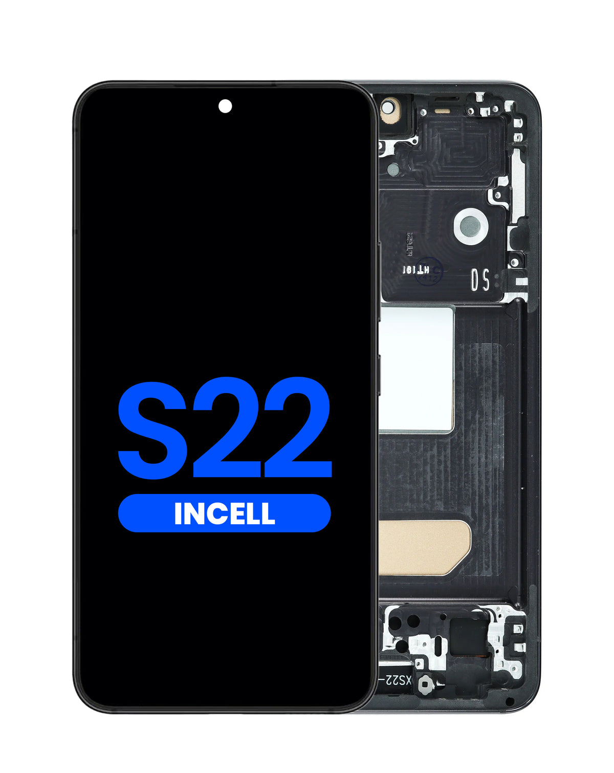 LCD Assembly with Frame for Galaxy S22 (S901) (Phantom Black) (Without Fingerprint) (Aftermarket Incell)