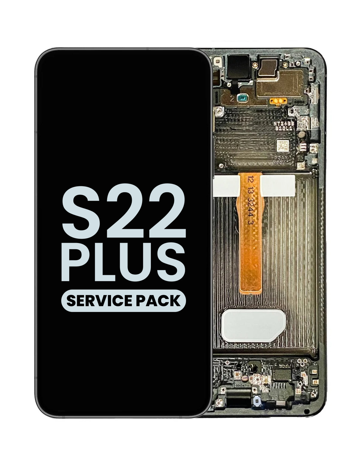 OLED Assembly with Frame for Galaxy S22 Plus (S906) (Phantom Black) (Service Pack)