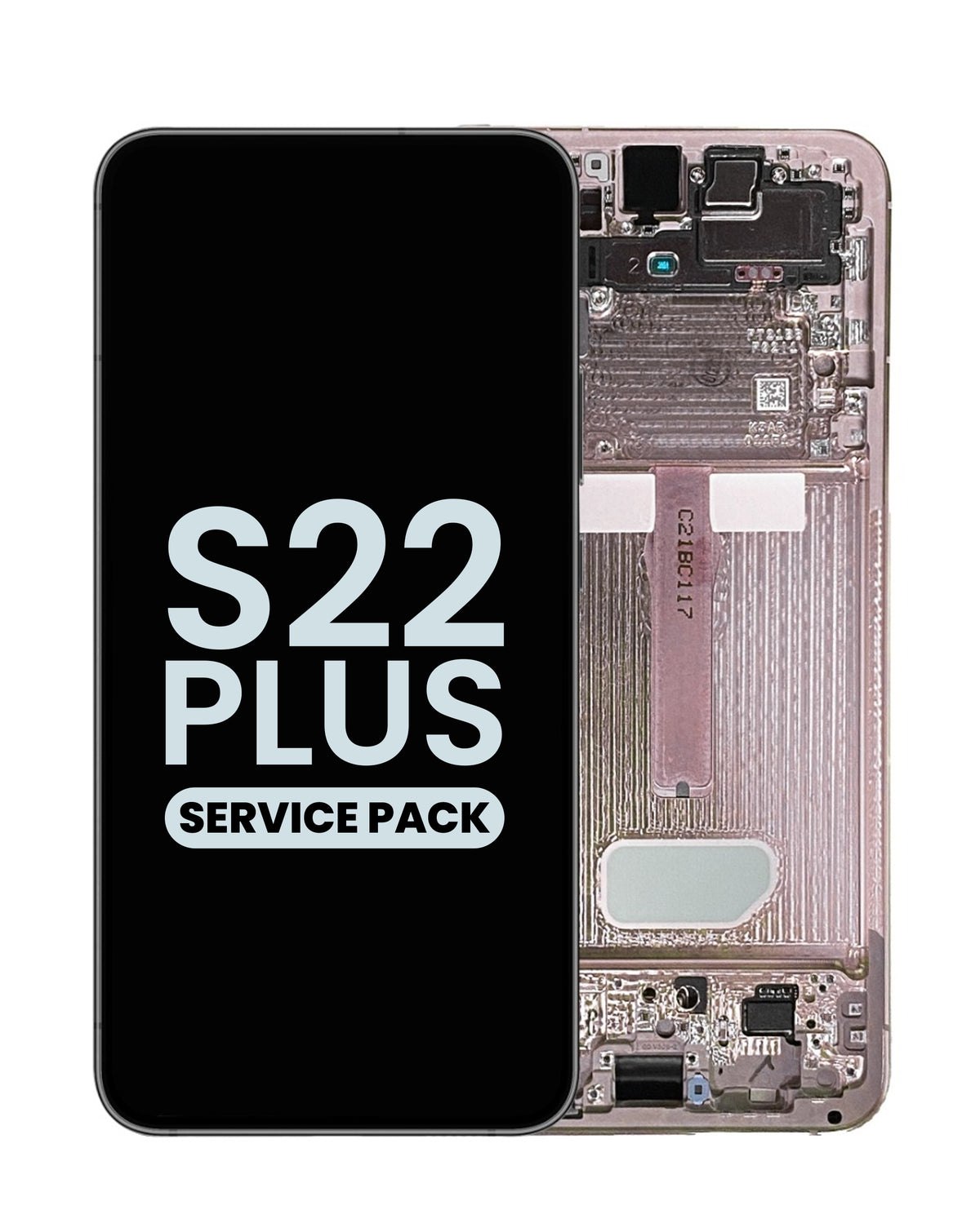 OLED Assembly with Frame for Galaxy S22 Plus (S906) (Pink Gold) (Service Pack)