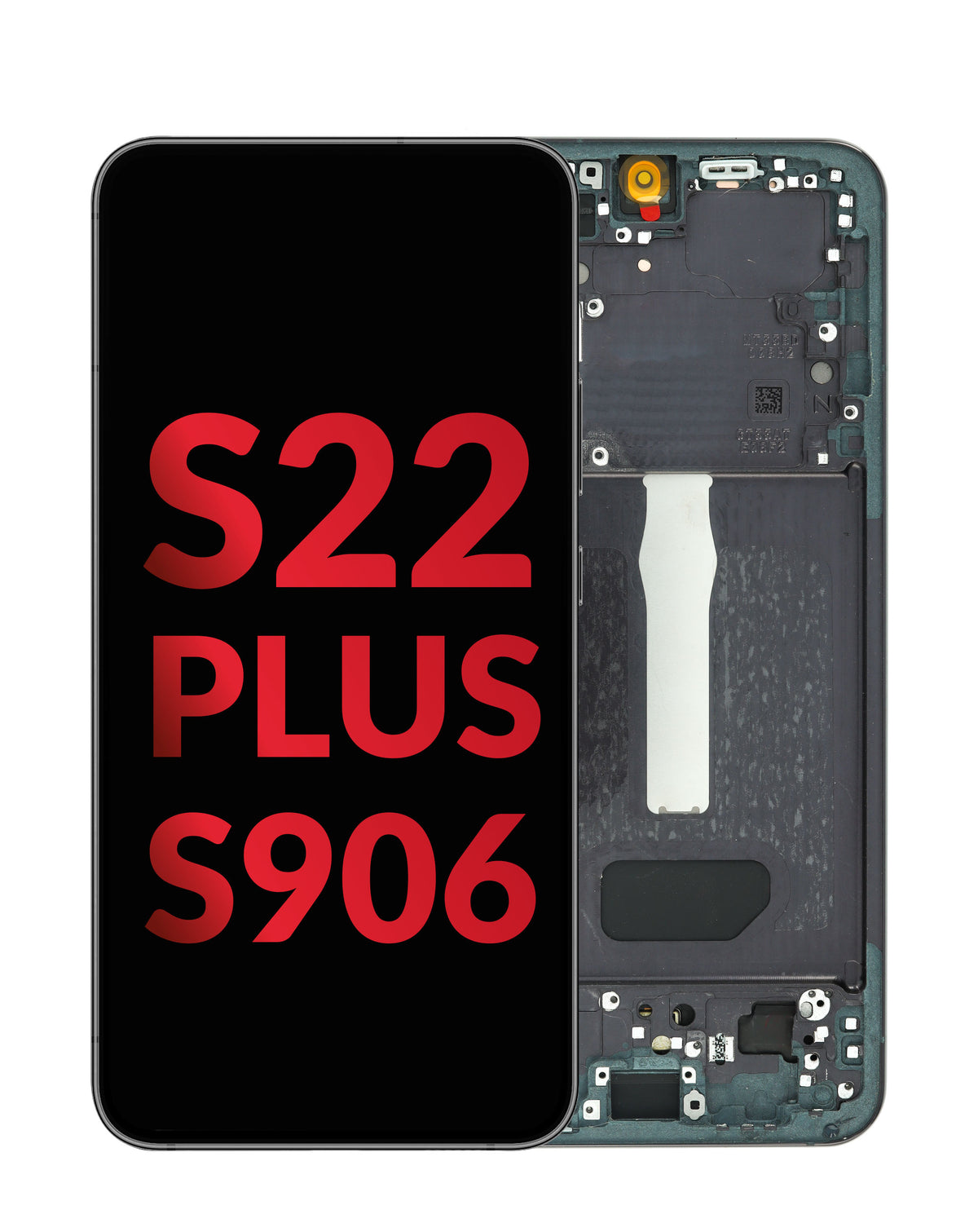 OLED Assembly with Frame for Galaxy S22 Plus (S906) (Phantom Black) (Aftermarket Plus Soft)