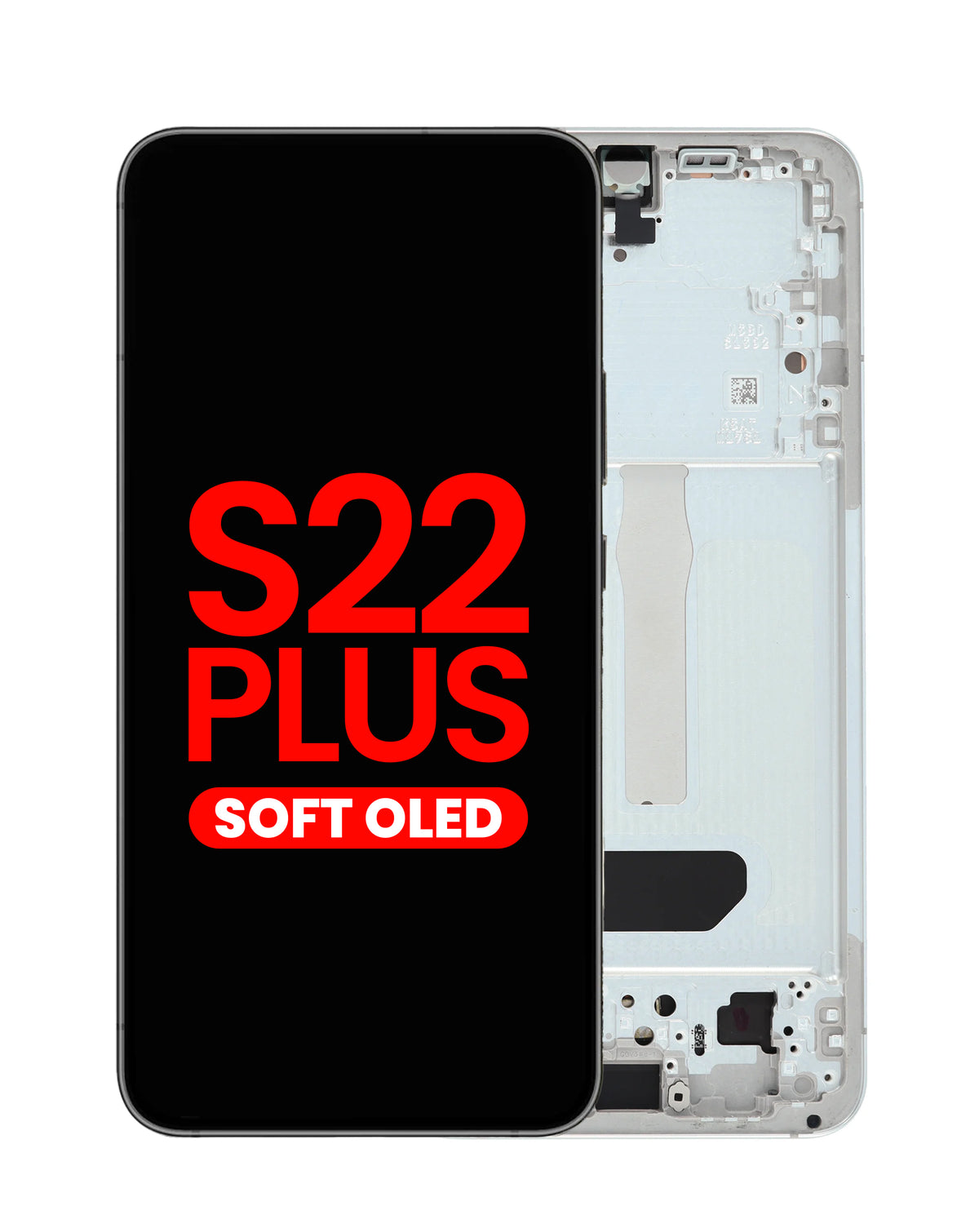 OLED Assembly with Frame for Galaxy S22 Plus (S906) (Phantom White) (Aftermarket Plus Soft)