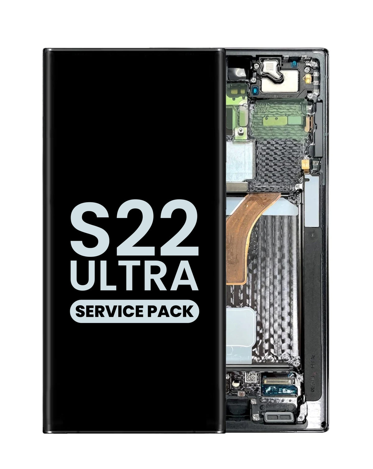 OLED Assembly with Frame for Galaxy S22 Ultra (S908) (Graphite) (Service Pack)