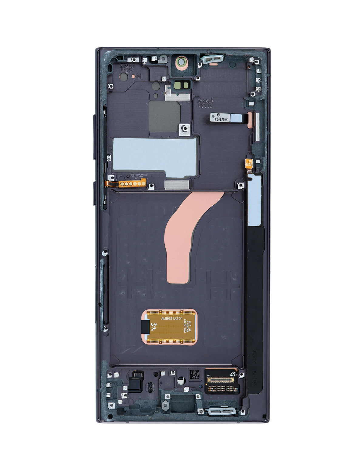 OLED Assembly with Frame for Galaxy S22 Ultra (S908) (Phantom Black) (Premium)