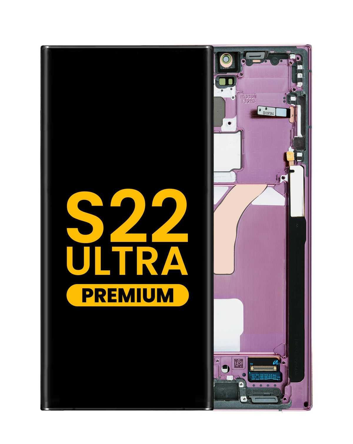 OLED Assembly with Frame for Galaxy S22 Ultra (S908) (Burgundy) (Premium)