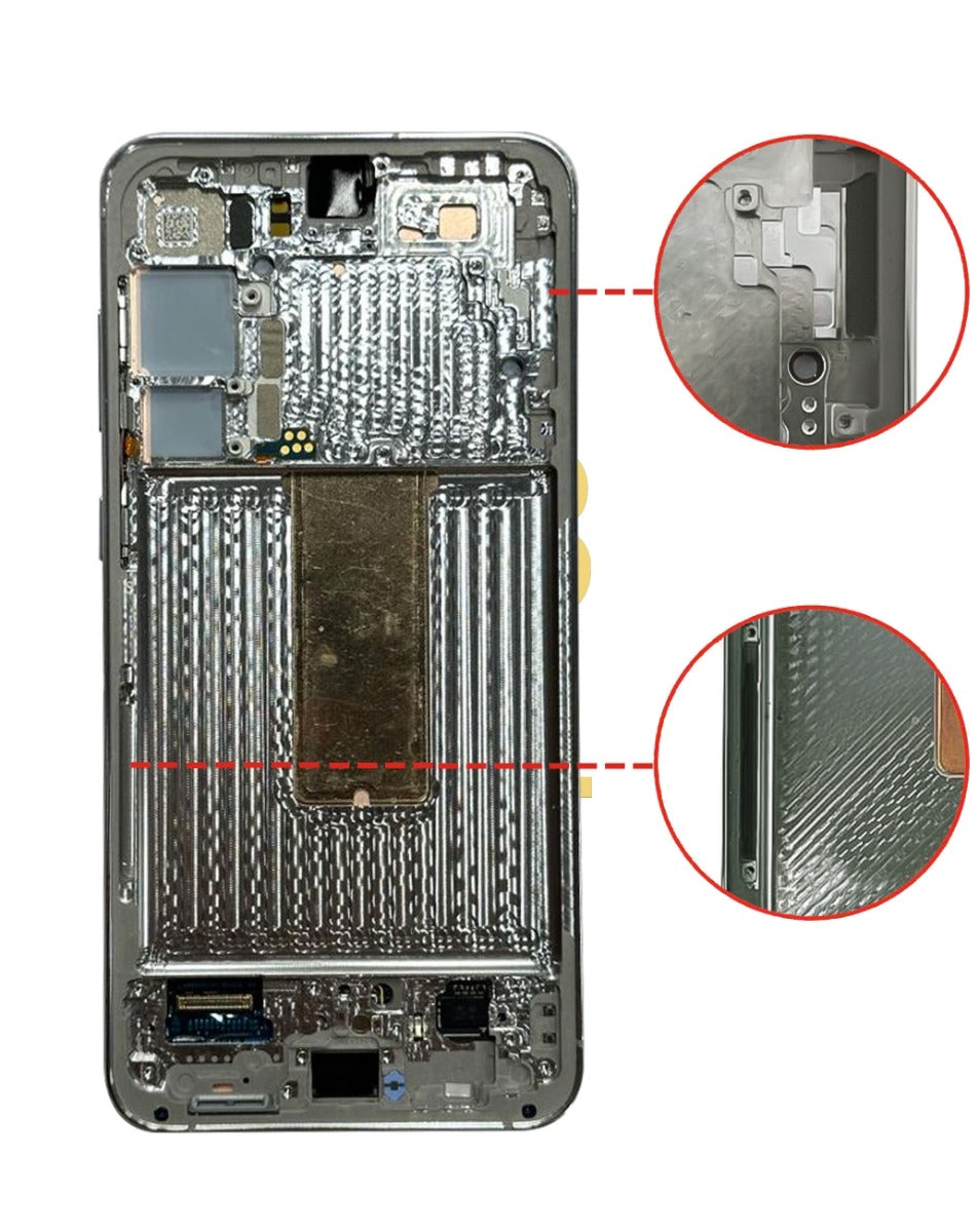 OLED Assembly with Frame for Galaxy S23 (S911) (Lime) (Service Pack)