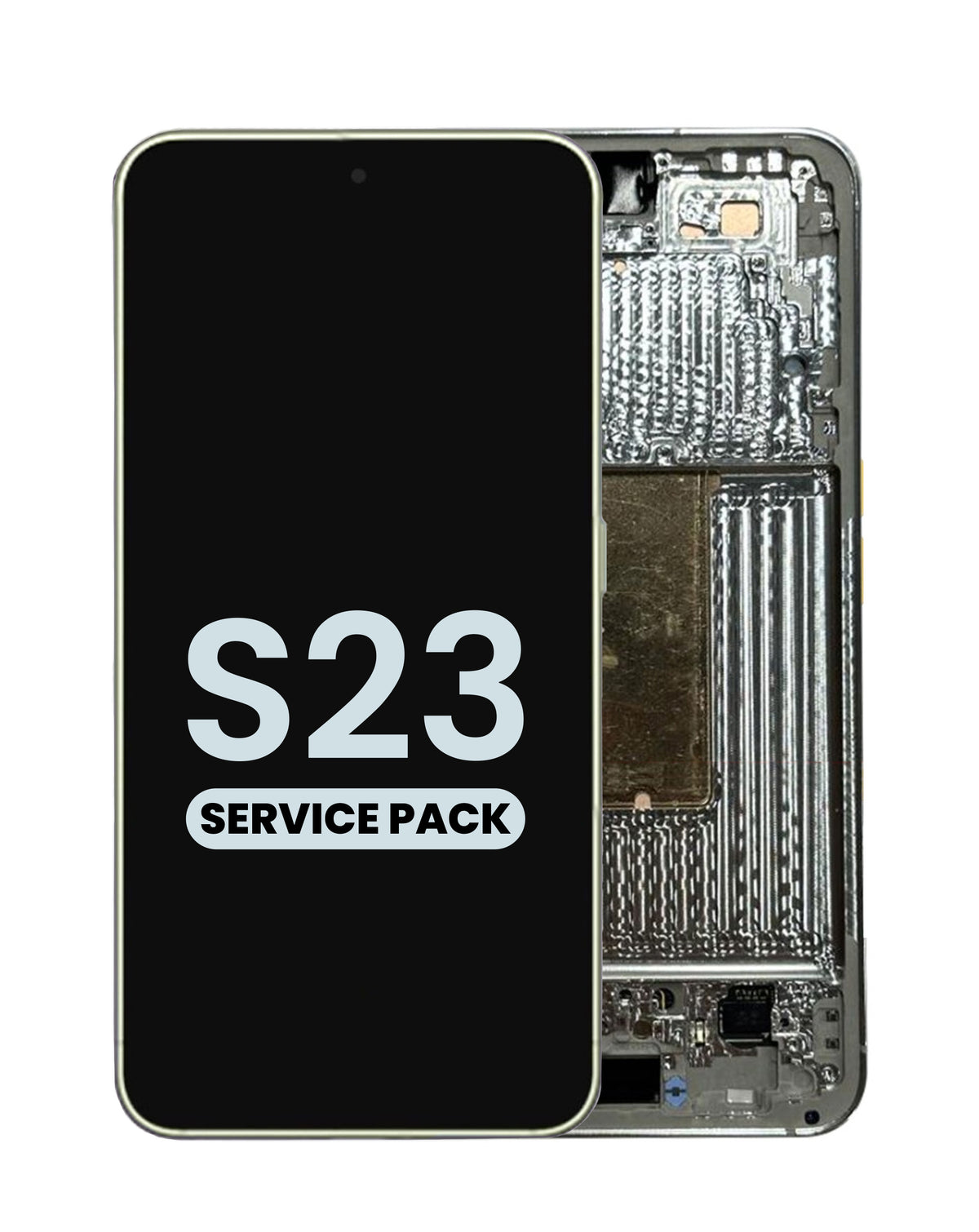 OLED Assembly with Frame for Galaxy S23 (S911) (Lime) (Service Pack)