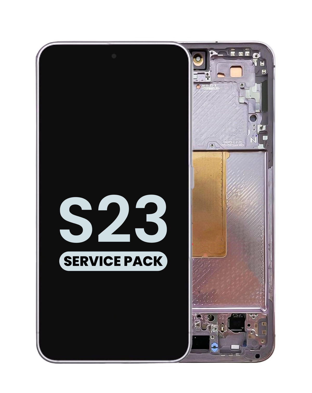 OLED Assembly with Frame for Galaxy S23 (S911) (Lavender) (Service Pack)