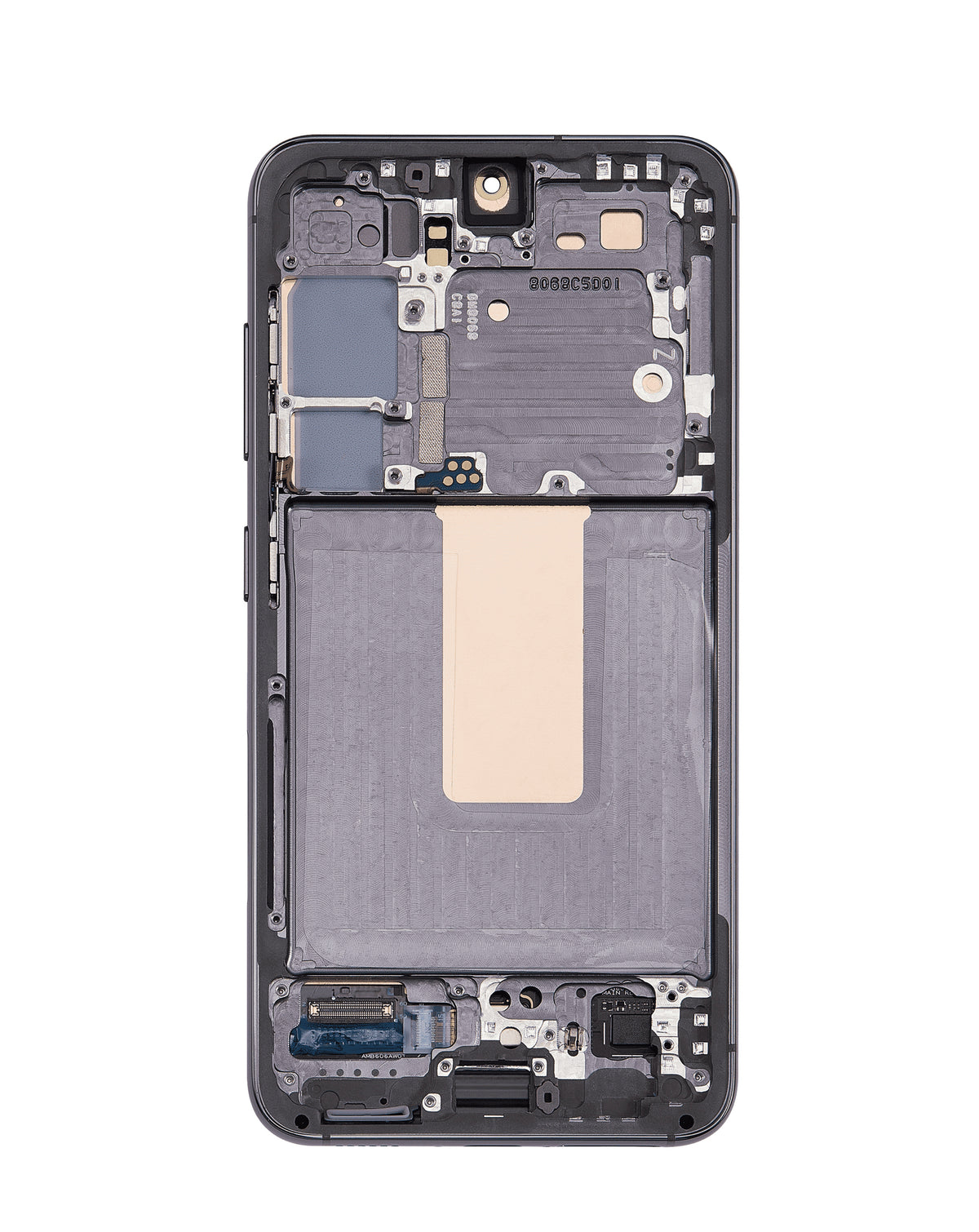 OLED Assembly with Frame for Galaxy S23 (S911) (Phantom Black) (Aftermarket Plus Soft)