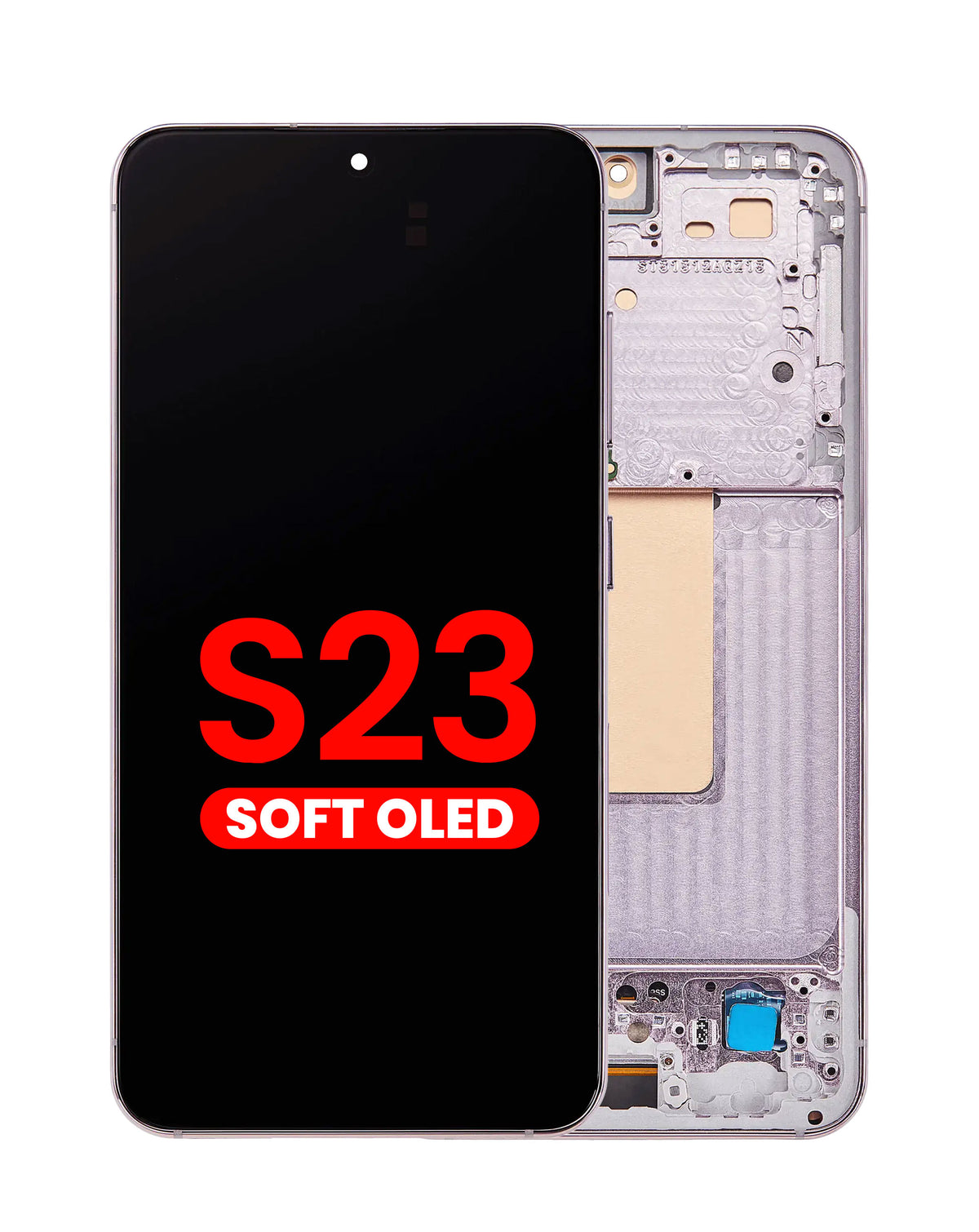 OLED Assembly with Frame for Galaxy S23 (S911) (Pink) (Aftermarket Plus Soft)