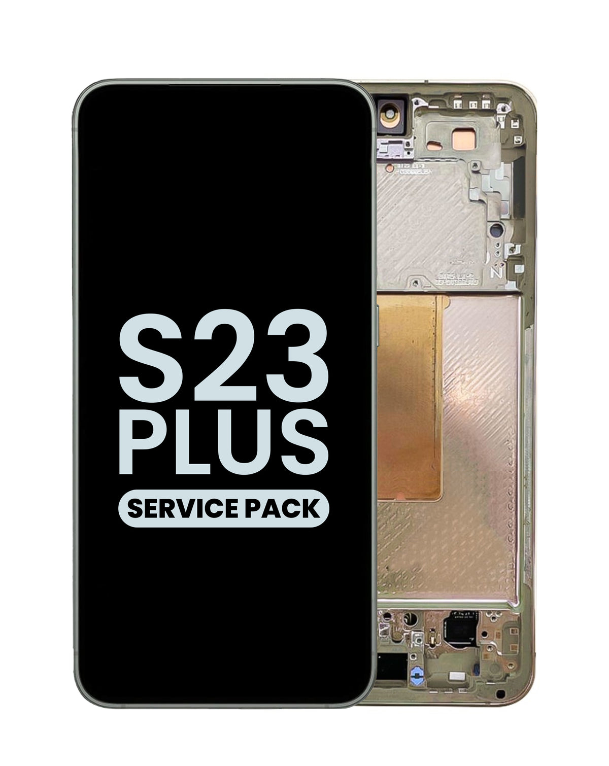 OLED Assembly with Frame for Galaxy S23 Plus (S916) (Cream) (Service Pack)