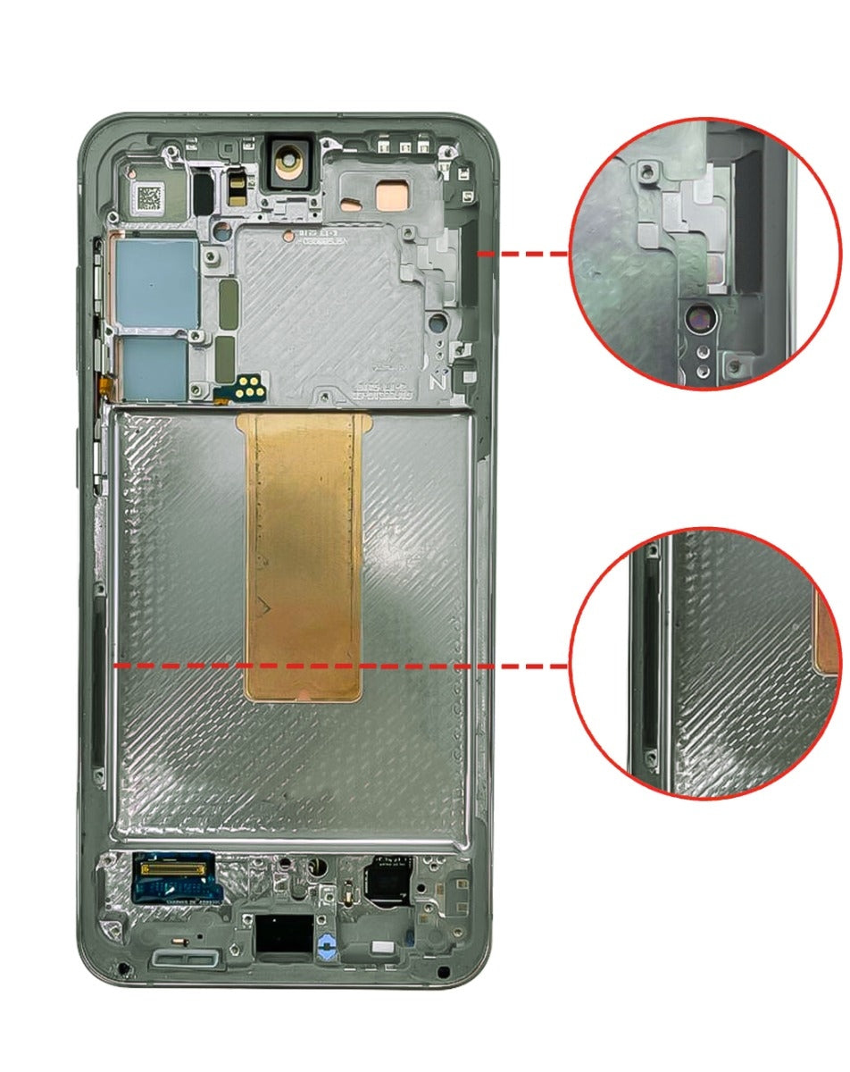 OLED Assembly with Frame for Galaxy S23 Plus (S916) (Green) (Service Pack)