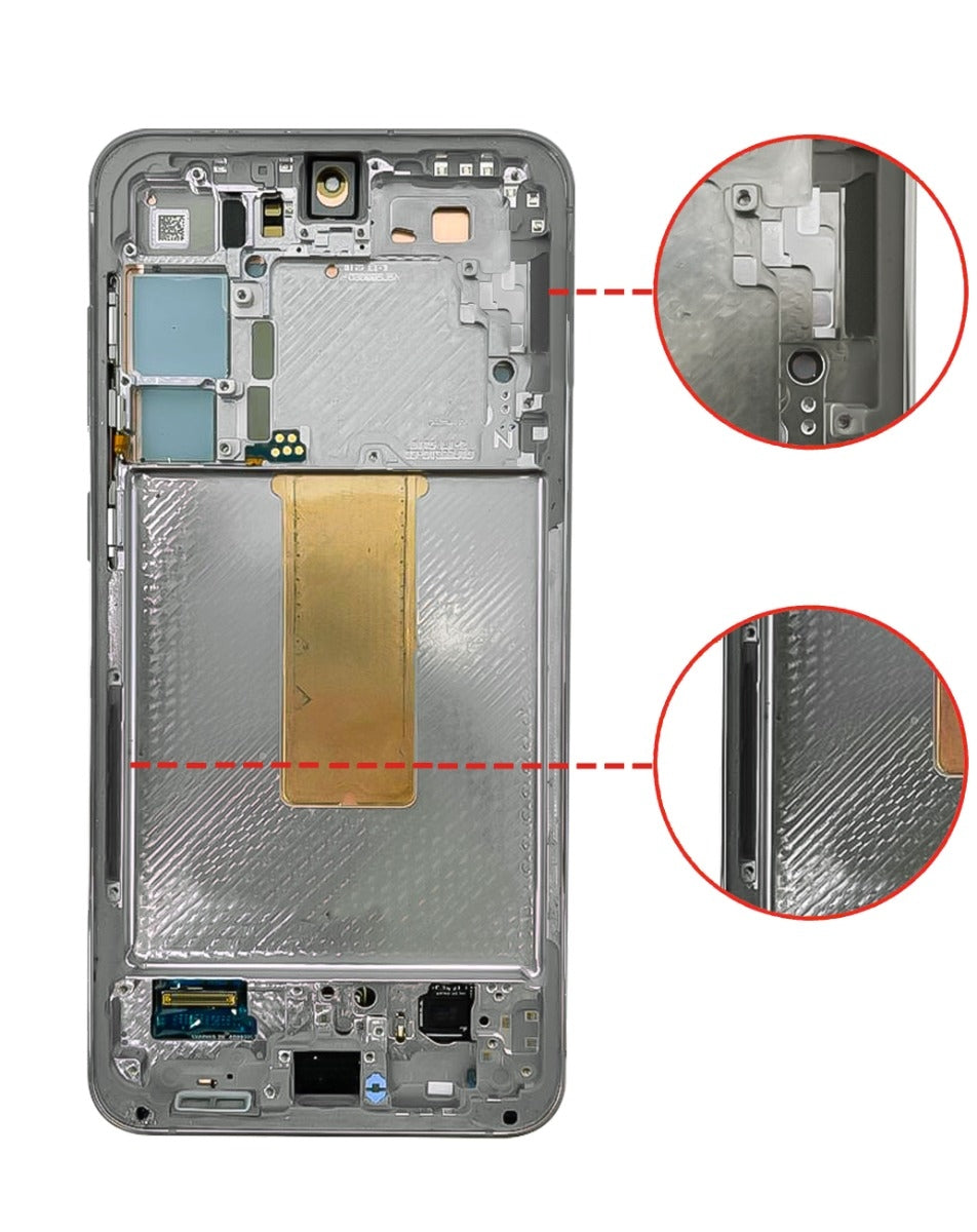 OLED Assembly with Frame for Galaxy S23 Plus (S916) (Lime) (Service Pack)