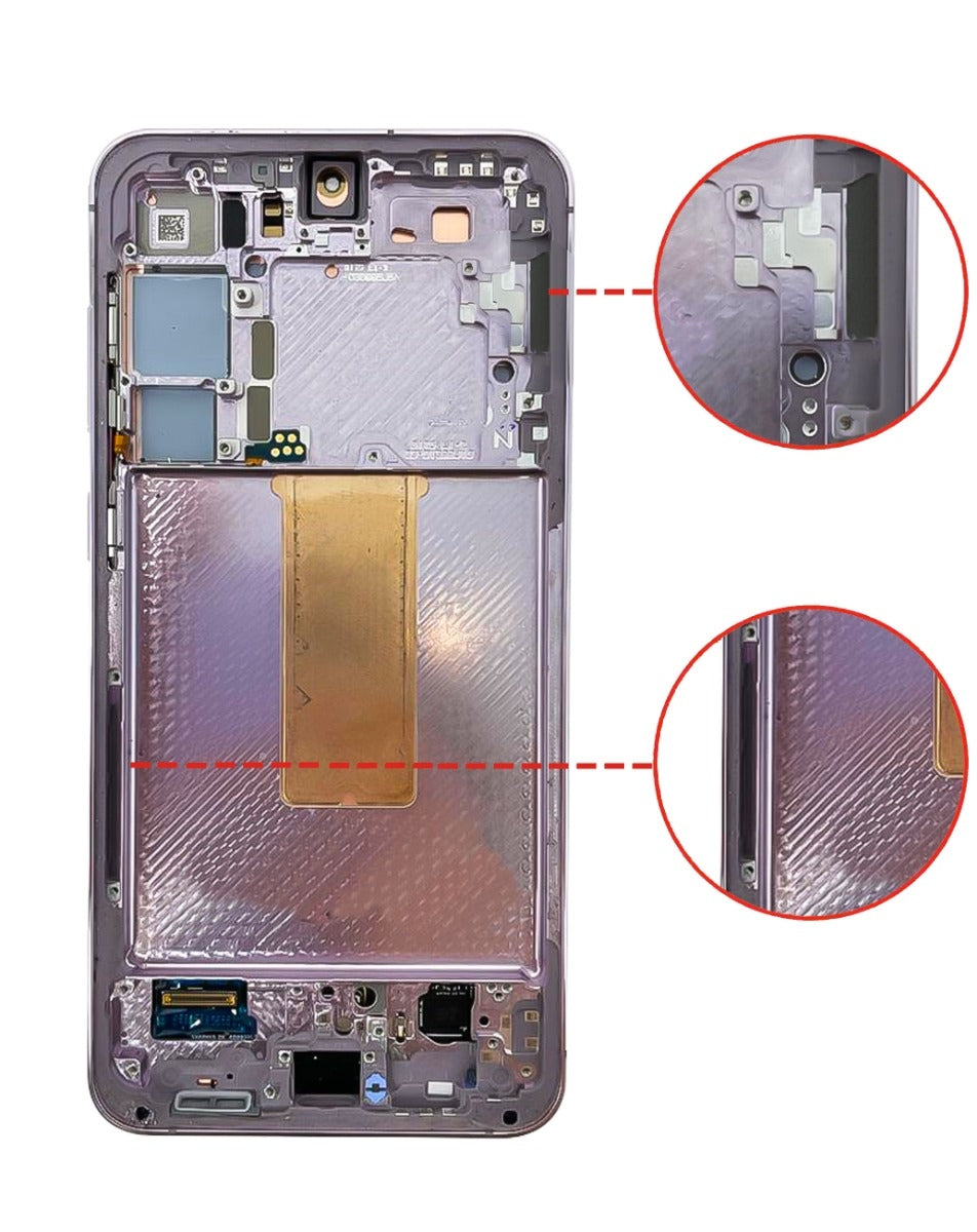 OLED Assembly with Frame for Galaxy S23 Plus (S916) (Lavender) (Service Pack)