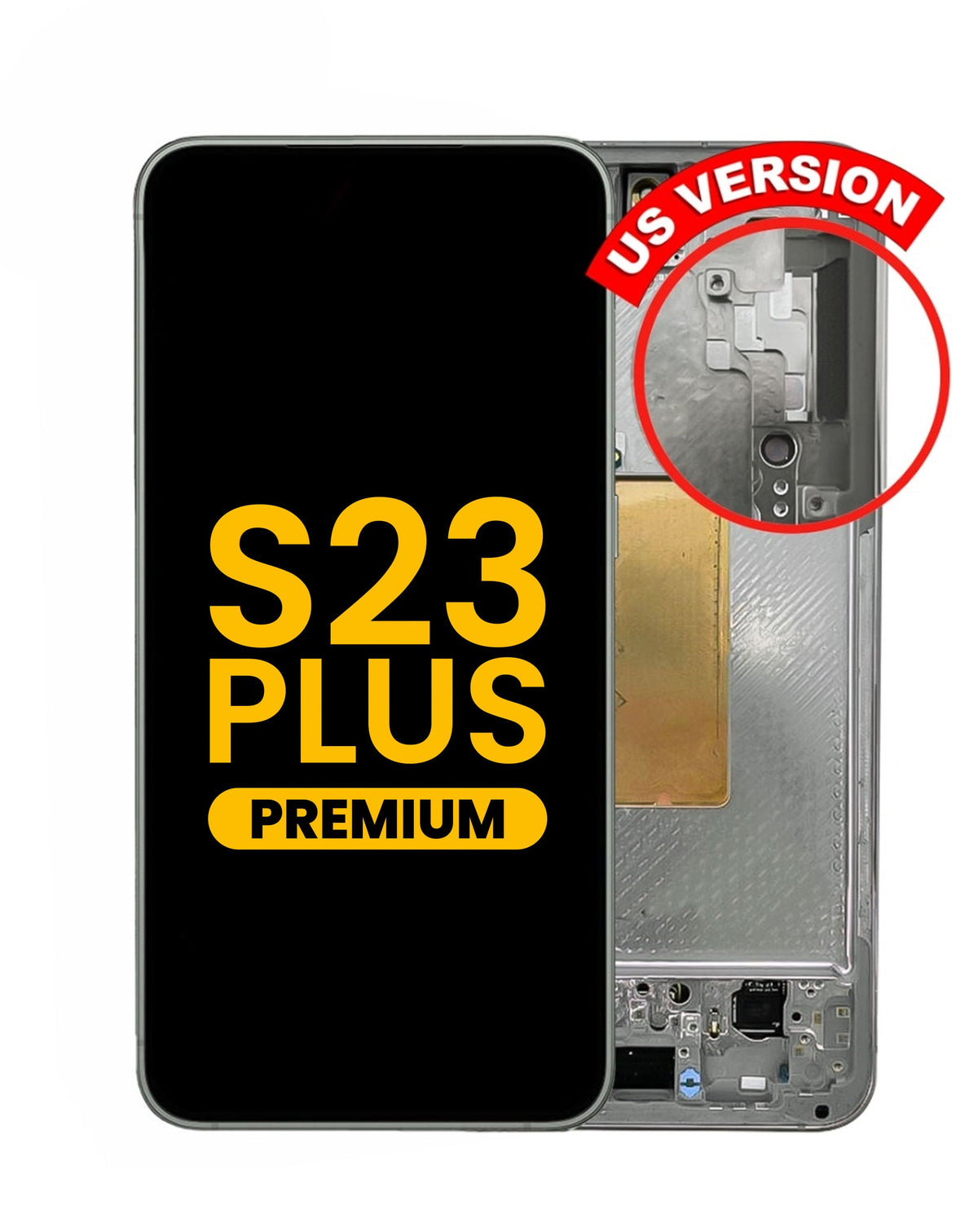 OLED Assembly with Frame for Galaxy S23 Plus (S916) (Lime) (US Version) (Premium)