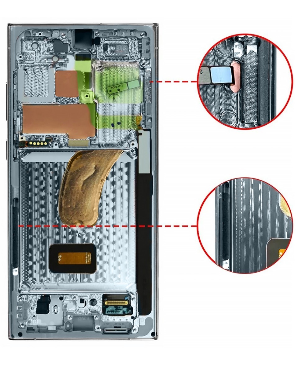 OLED Assembly with Frame for Galaxy S23 Ultra (S918) (Sky Blue) (Service Pack)
