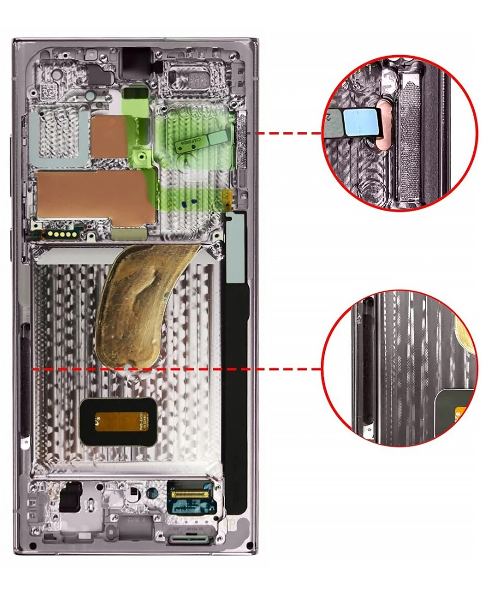 OLED Assembly with Frame for Galaxy S23 Ultra (S918) (Lavender) (Service Pack)
