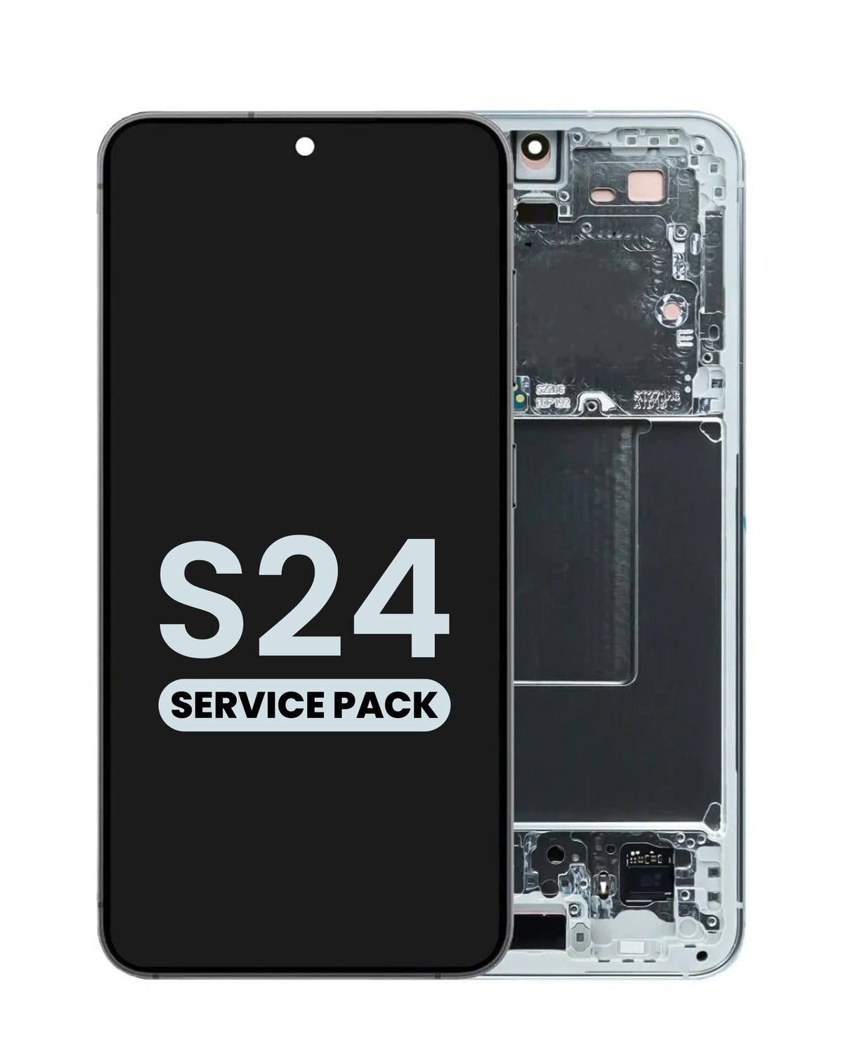 OLED Assembly with Frame for Galaxy S24 (S921) (Marble Gray) (Service Pack)