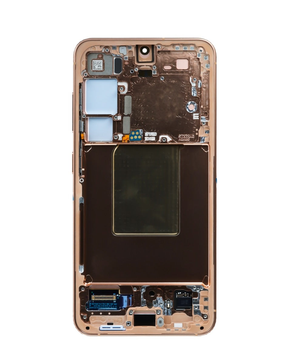 OLED Assembly with Frame for Galaxy S24 (S921) (Sandstone Orange) (Service Pack)