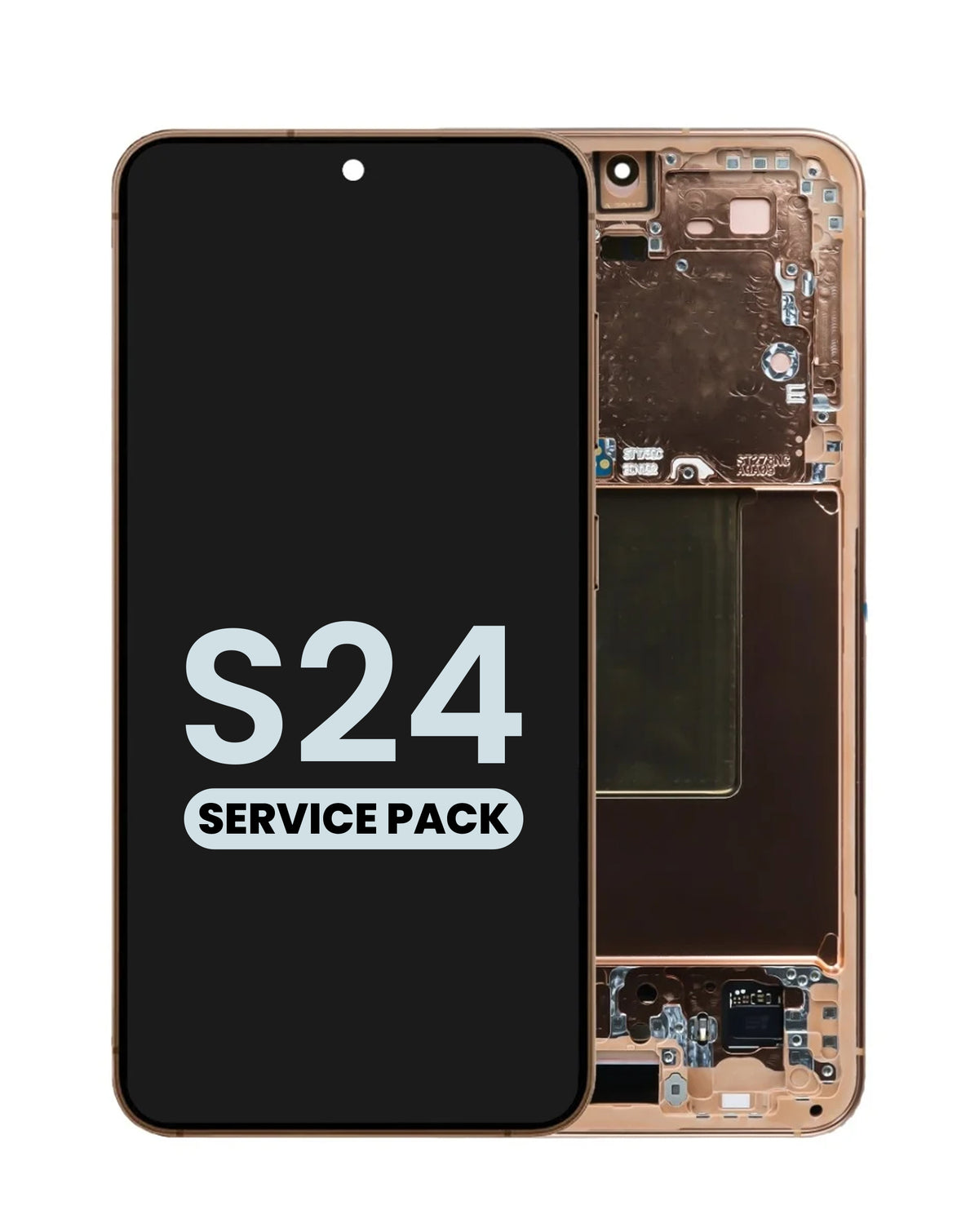 OLED Assembly with Frame for Galaxy S24 (S921) (Sandstone Orange) (Service Pack)