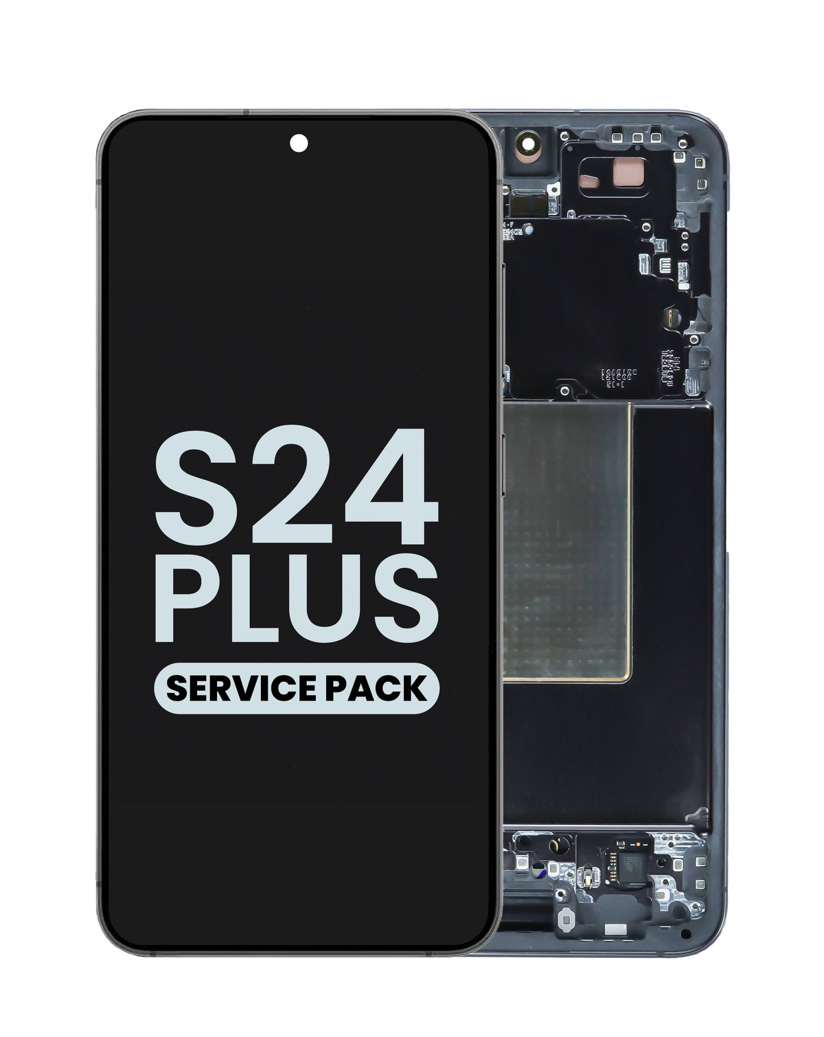 OLED Assembly with Frame for Galaxy S24 Plus (S926) (Onyx Black) (Service Pack)