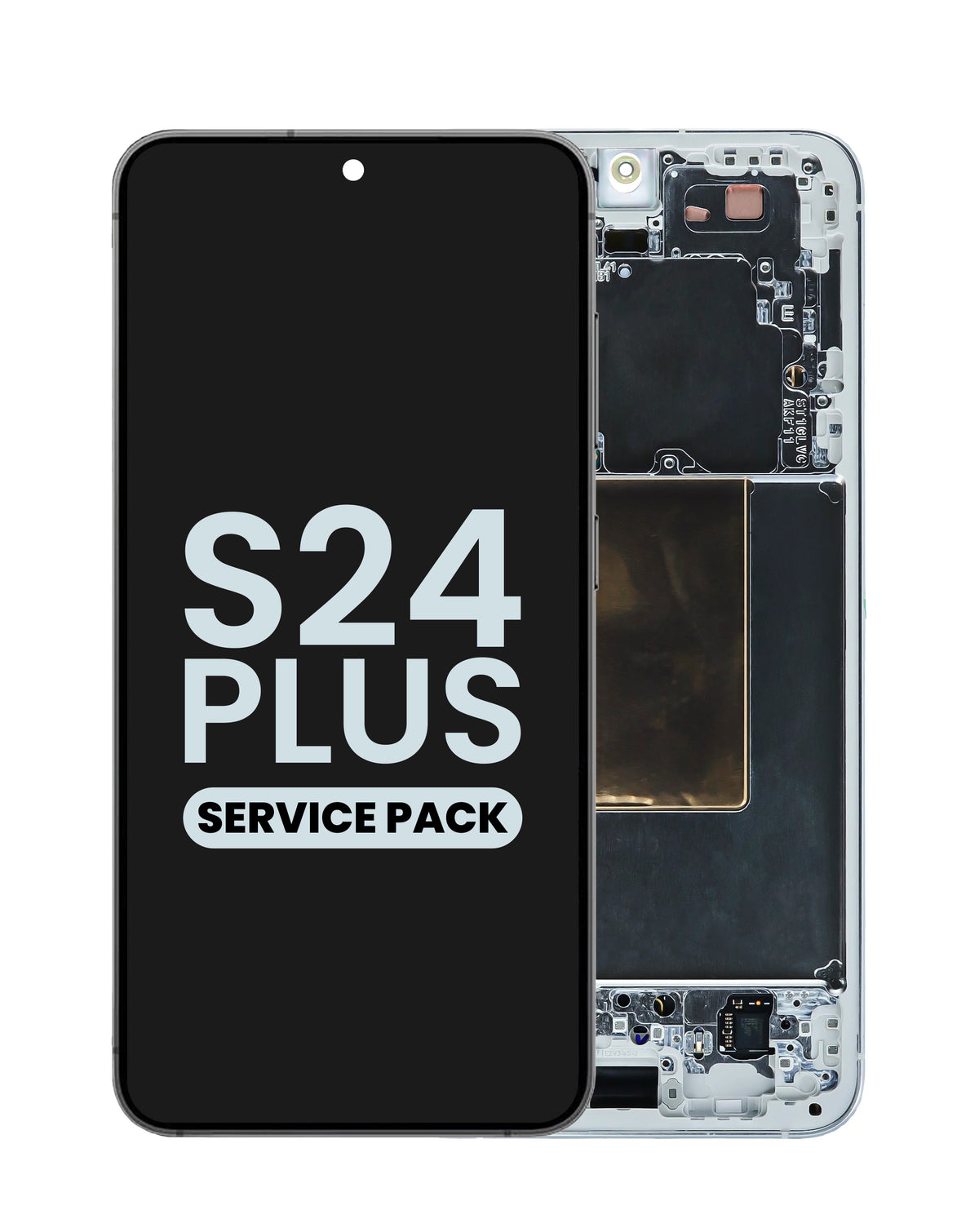 OLED Assembly with Frame for Galaxy S24 Plus (S926) (Marble Gray) (Service Pack)