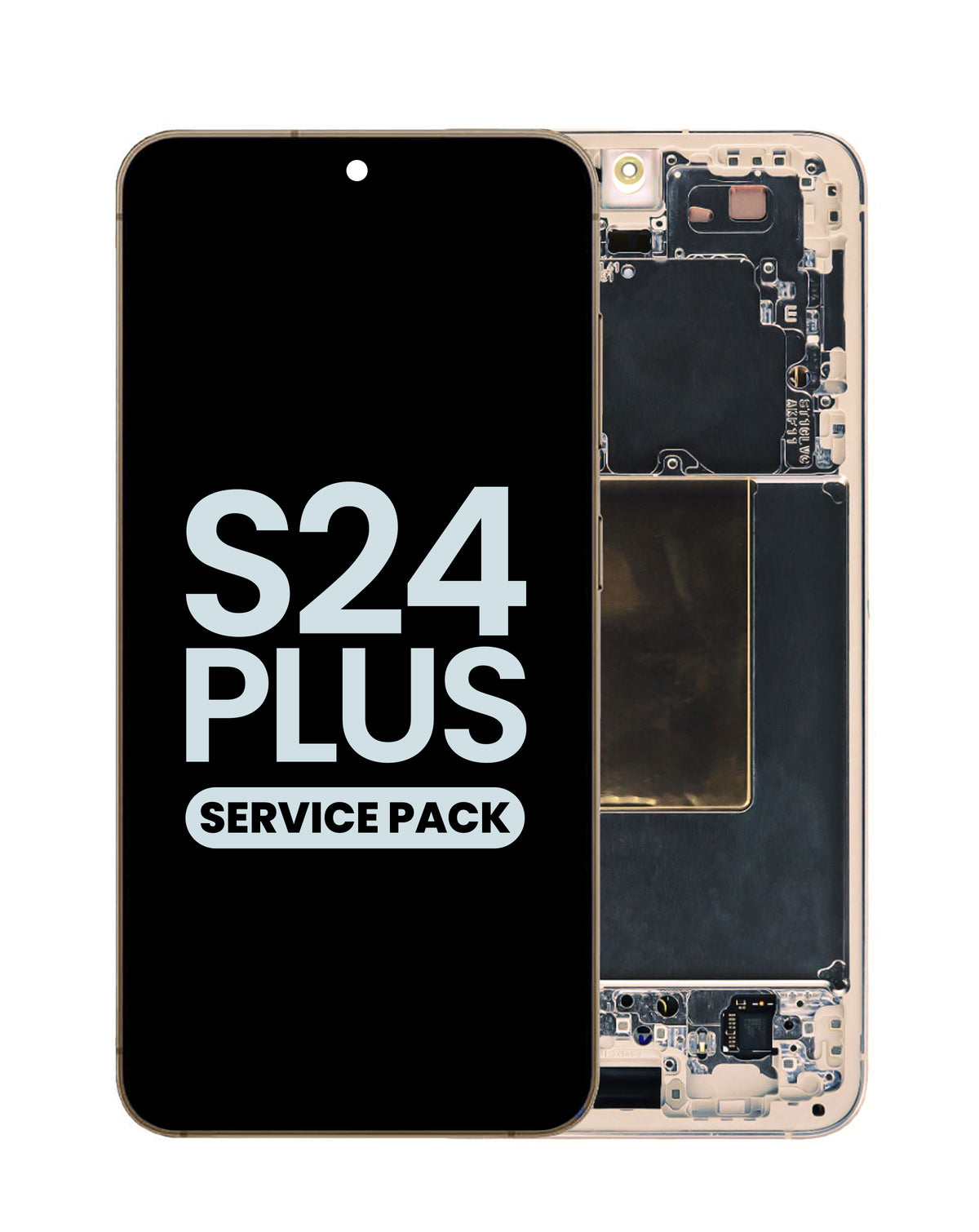 OLED Assembly with Frame for Galaxy S24 Plus (S926) (Sandstone Orange) (Service Pack)