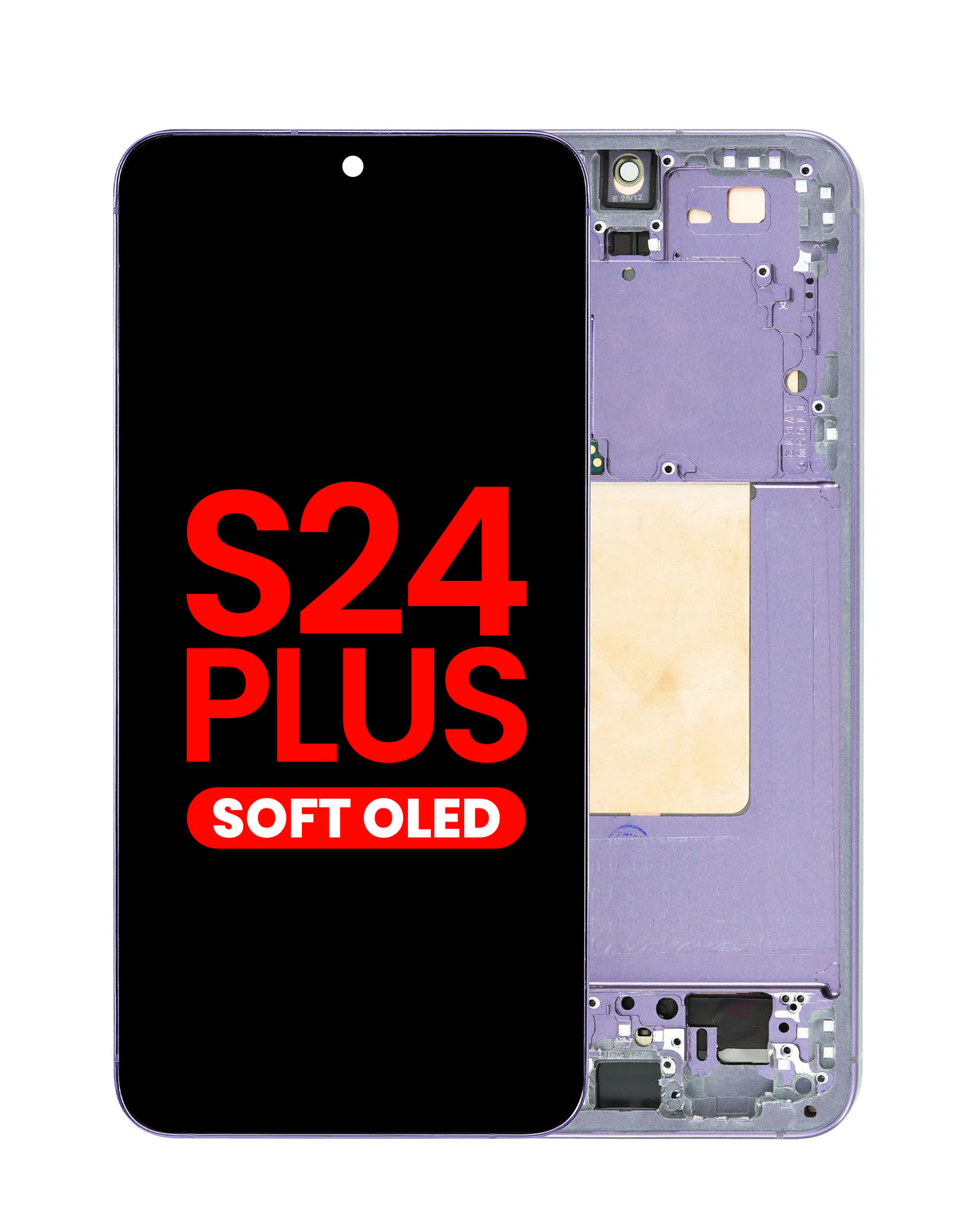 OLED Assembly with Frame for Galaxy S24 Plus (S926) (Cobalt Violet) (Aftermarket Plus Soft)