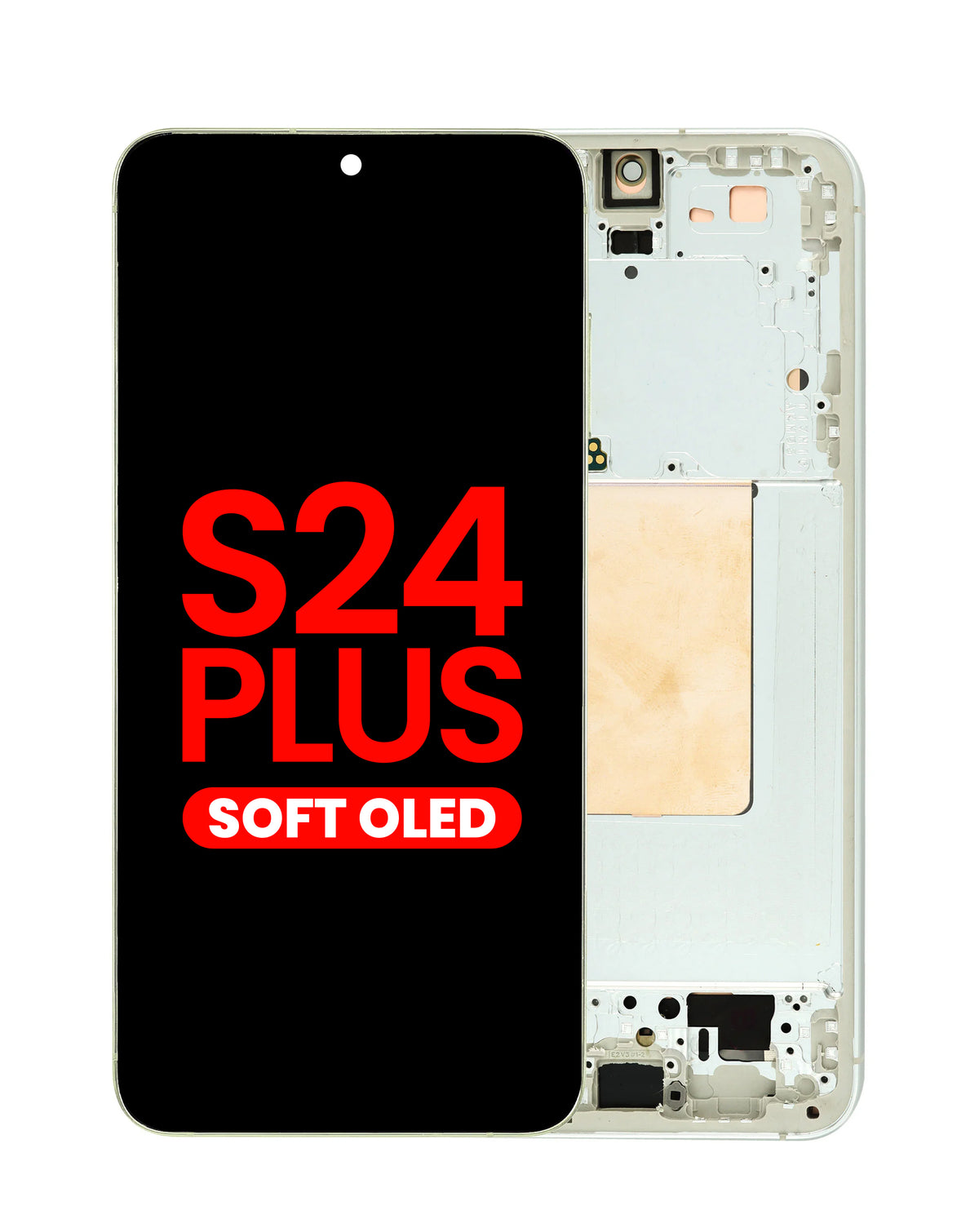 OLED Assembly with Frame for Galaxy S24 Plus (S926) (Amber Yellow) (Aftermarket Plus Soft)