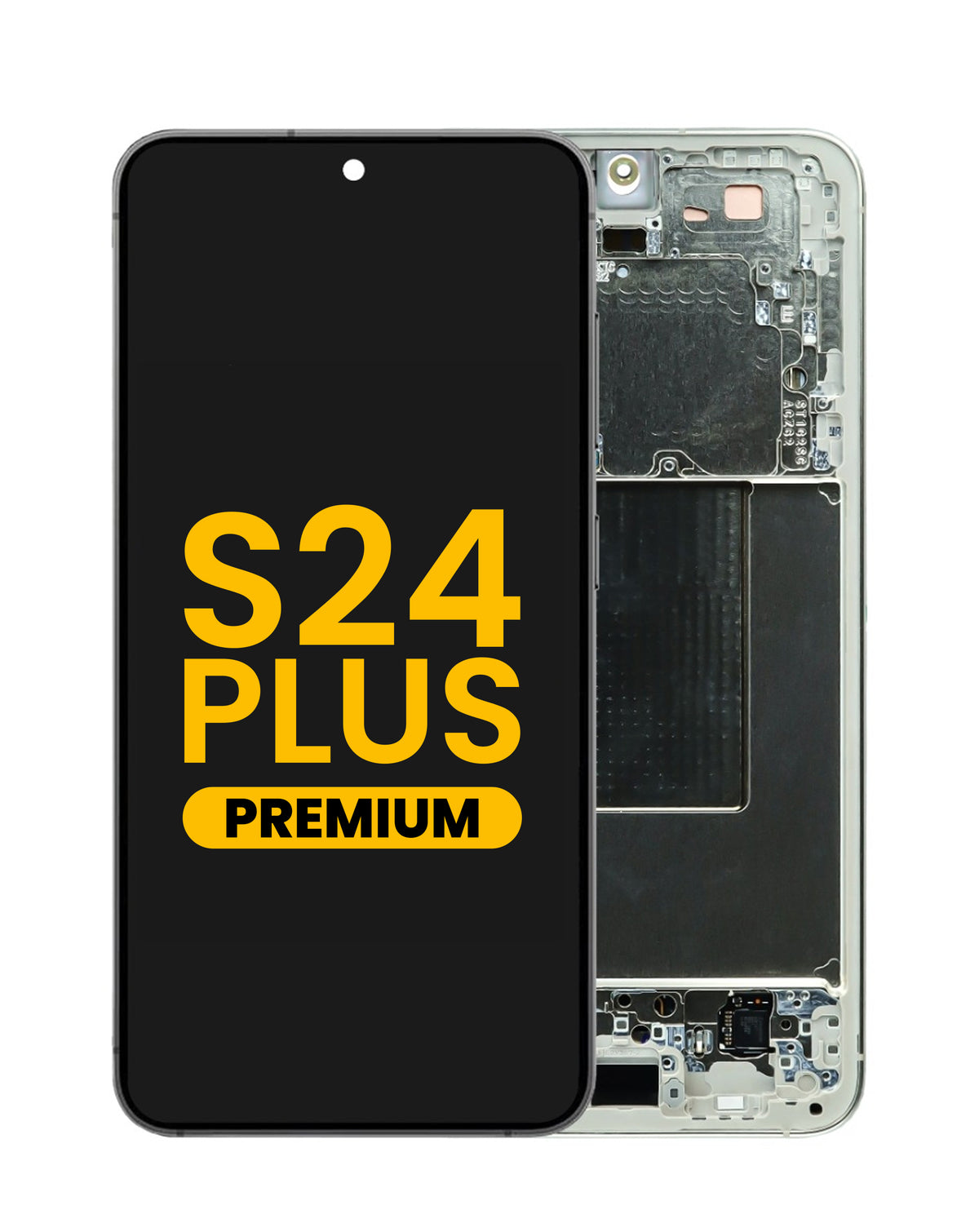 OLED Assembly with Frame for Galaxy S24 Plus (S926) (Amber Yellow) (Premium)