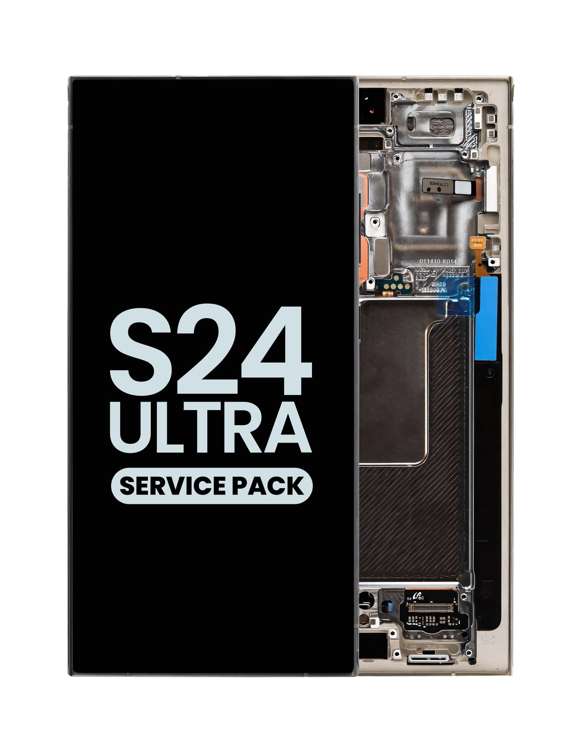 OLED Assembly with Frame for Galaxy S24 Ultra (S928) (Titanium Gray) (Service Pack)